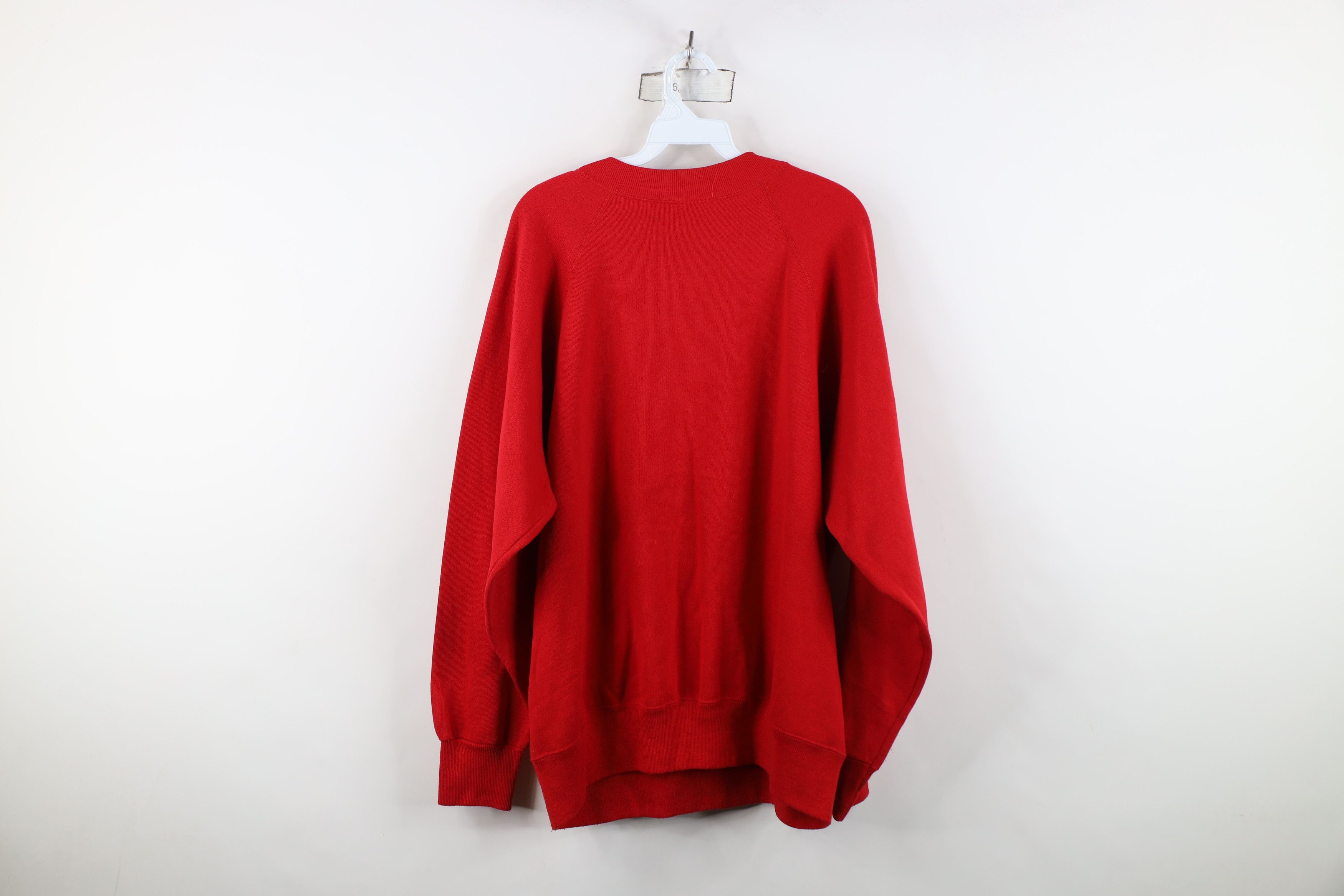 Vintage Vintage 90s Streetwear The Brightest Star Sweatshirt Red USA Size US XXL / EU 58 / 5 - 12 Thumbnail