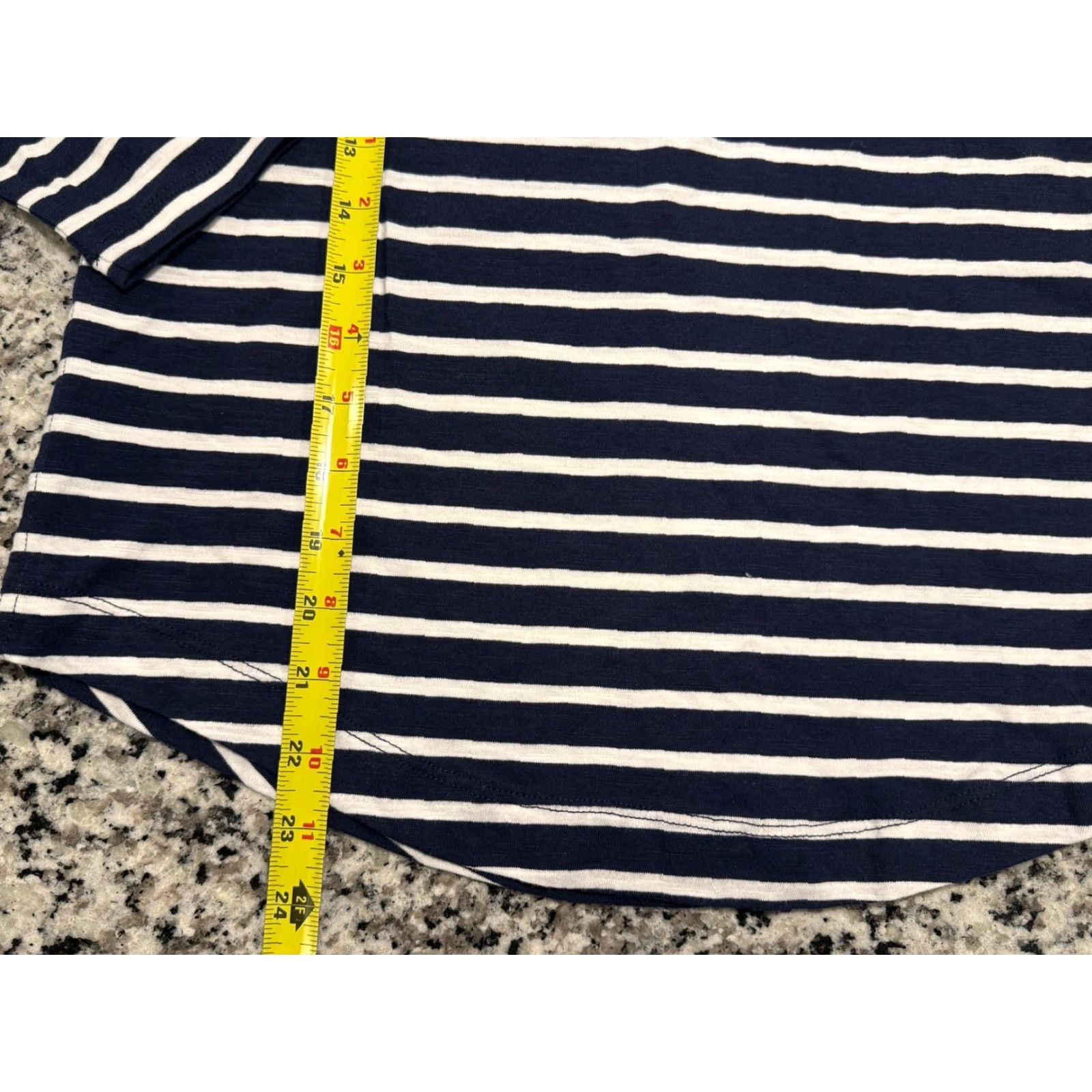 Boden NWT Boden Stripe Metallic Trim Henley Top Size 2 Size XS / US 0-2 / IT 36-38 - 5 Thumbnail