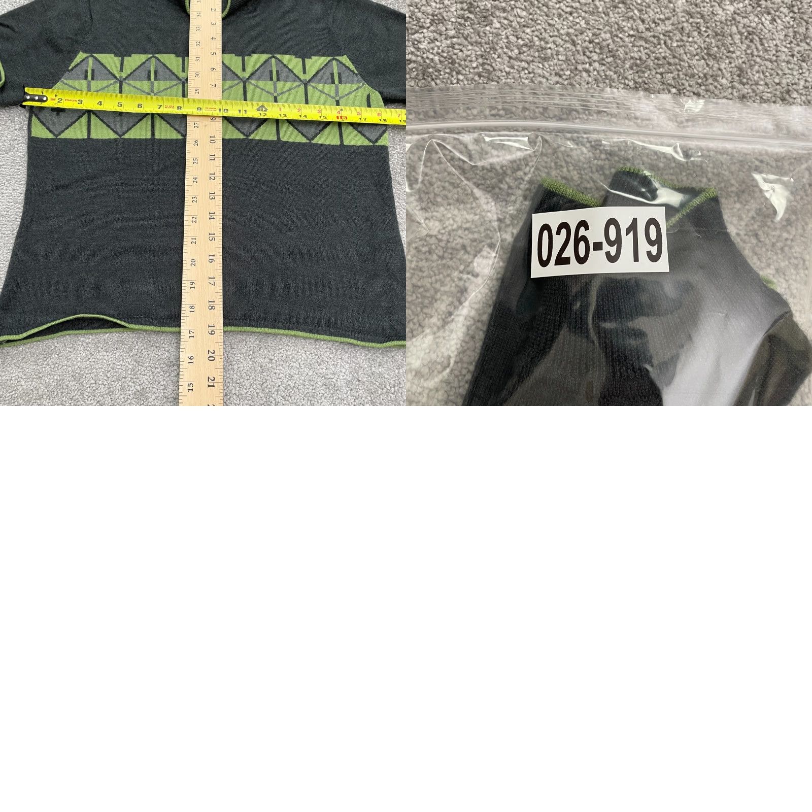 Vintage Tahari Short Sleeve Sweater Juniors 12 Gray Argyle Mock Neck Women Knit Pullover All Seasons Casual 12 Tahari Women Size XL / US 12-14 / IT 48-50 - 8 Thumbnail