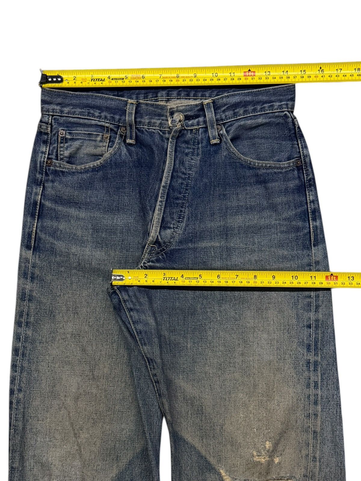 Blue Blue Japan Vintage Blue Way Co.Ltd Japanese Selvedge Denim | W29 Size US 29 - 17 Thumbnail