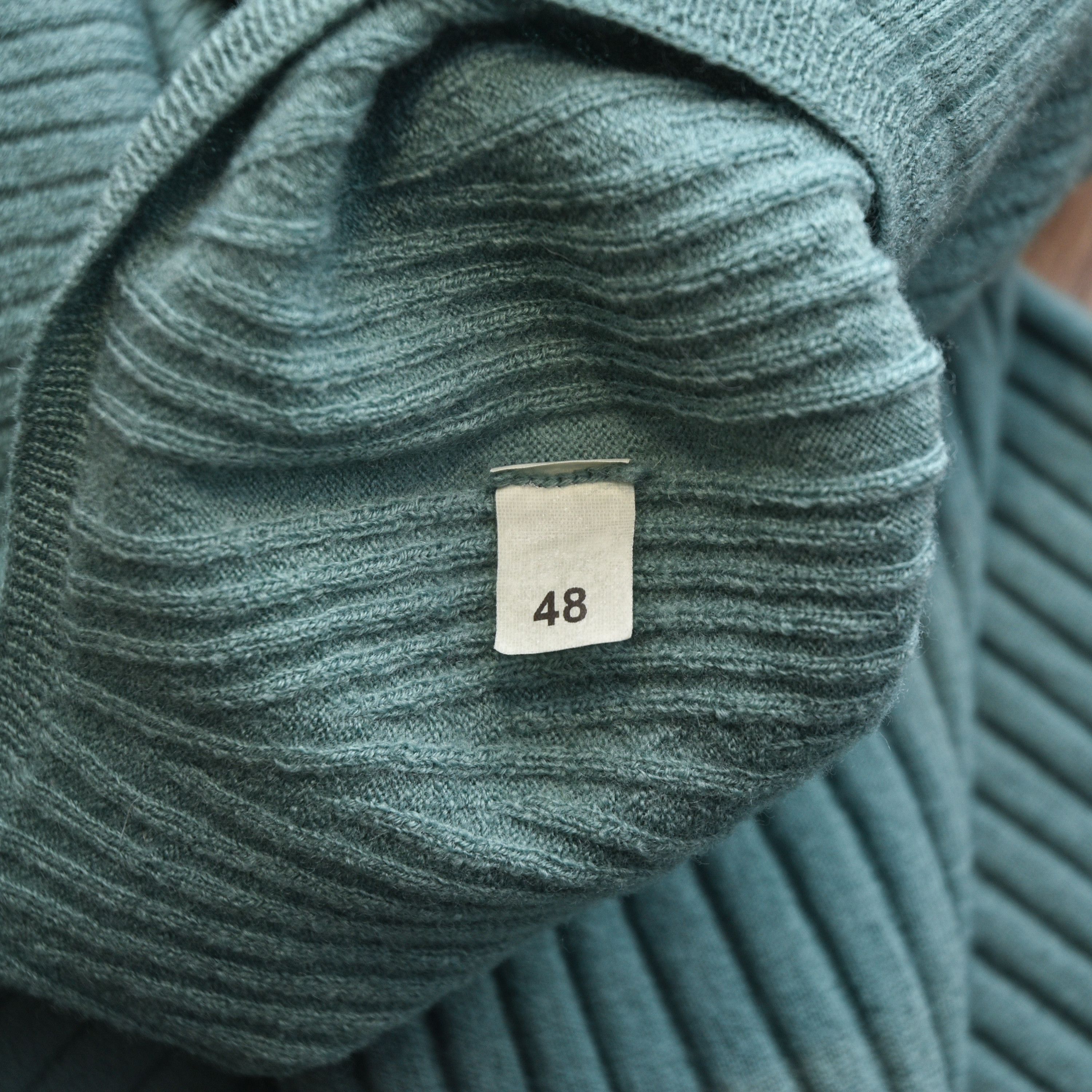 Gran Sasso Luxury Gran Sasso Green Virgin Wool Sweater Ribbed Knit Size M / US 6-8 / IT 42-44 - 12 Thumbnail