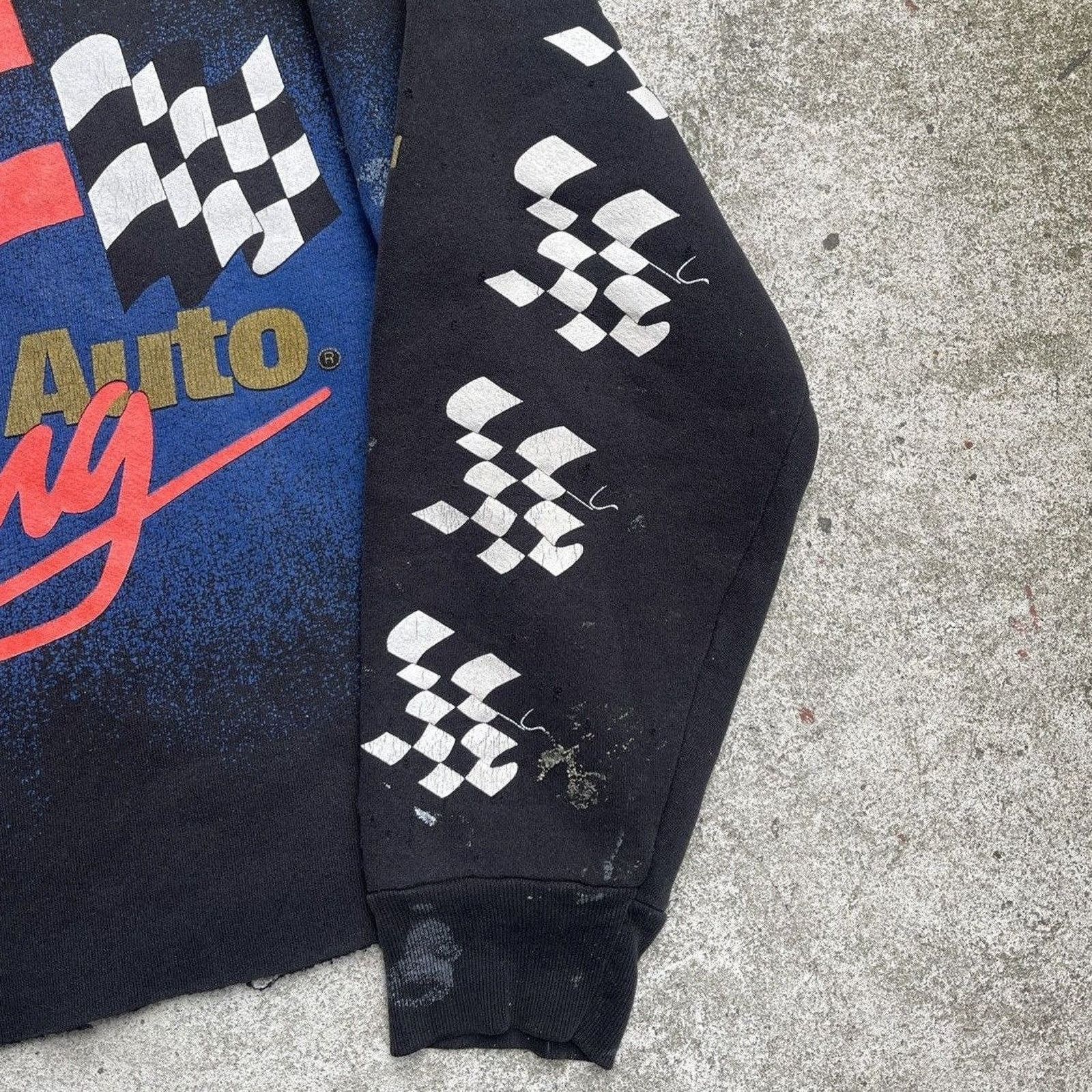 NASCAR 90s Racing Sweatshirt Thrashed Faded Distressed ERD Grunge Size US XL / EU 56 / 4 - 9 Thumbnail