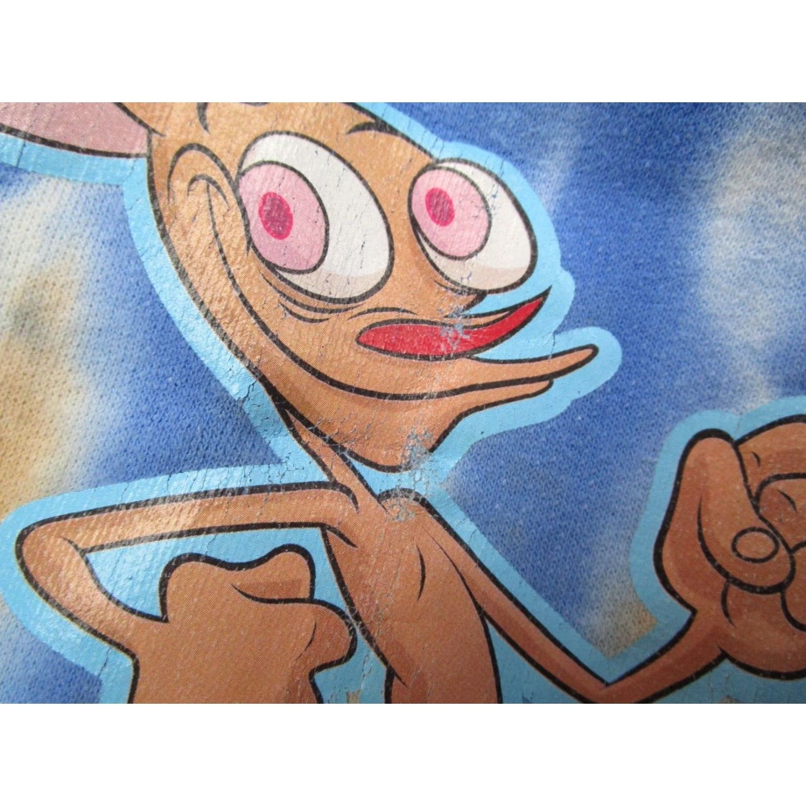 Nickelodeon Nickelodeon Hoodie Mens XL Blue Ren Stimpy Tie Dye Fleece Pullover TV Knit Geometric Logo 90s Cartoon Sports All Seasons Size US XL / EU 56 / 4 - 7 Thumbnail