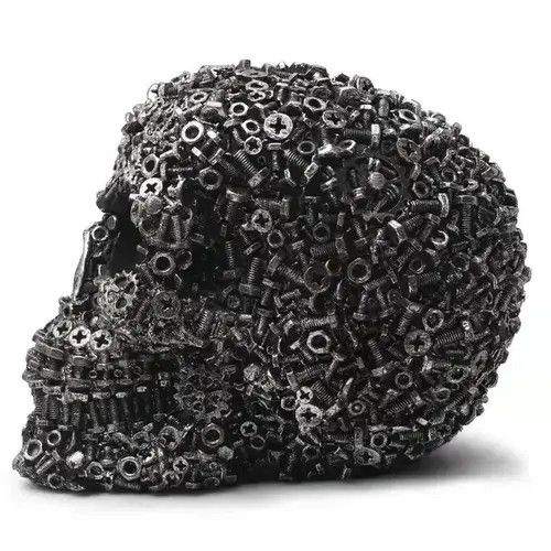 Other Home Decor Skull Resin Sculpture Figure Size ONE SIZE - 4 Thumbnail