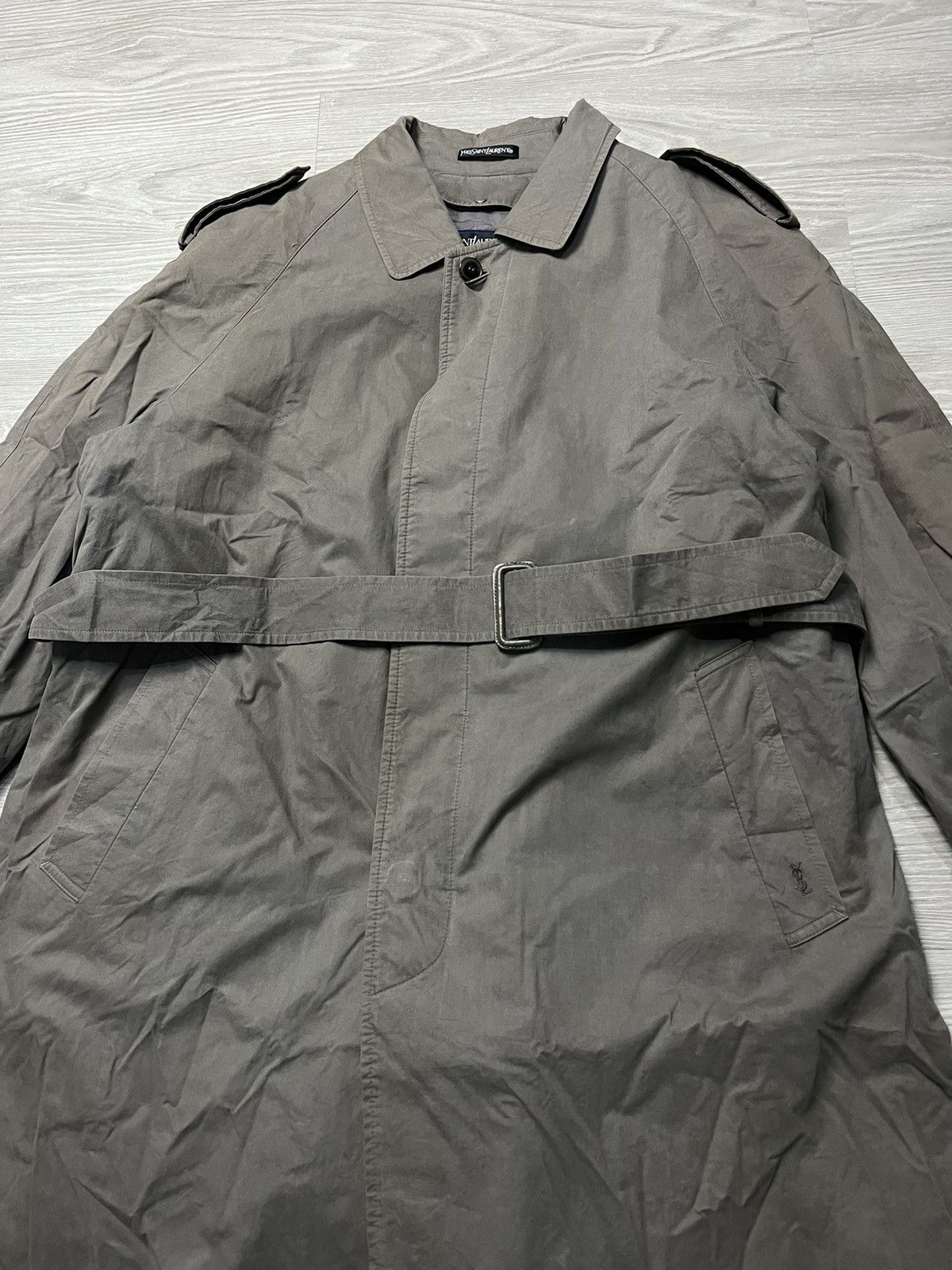 Vintage × Yves Saint Laurent Vintage YSL Diffusion Hommes Long Coat Size US L / EU 52-54 / 3 - 5 Thumbnail