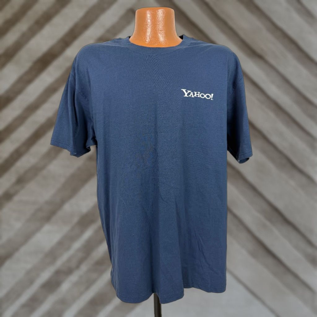 Port & Company VINTAGE Port & Company Shirt Mens Large Blue Cotton 