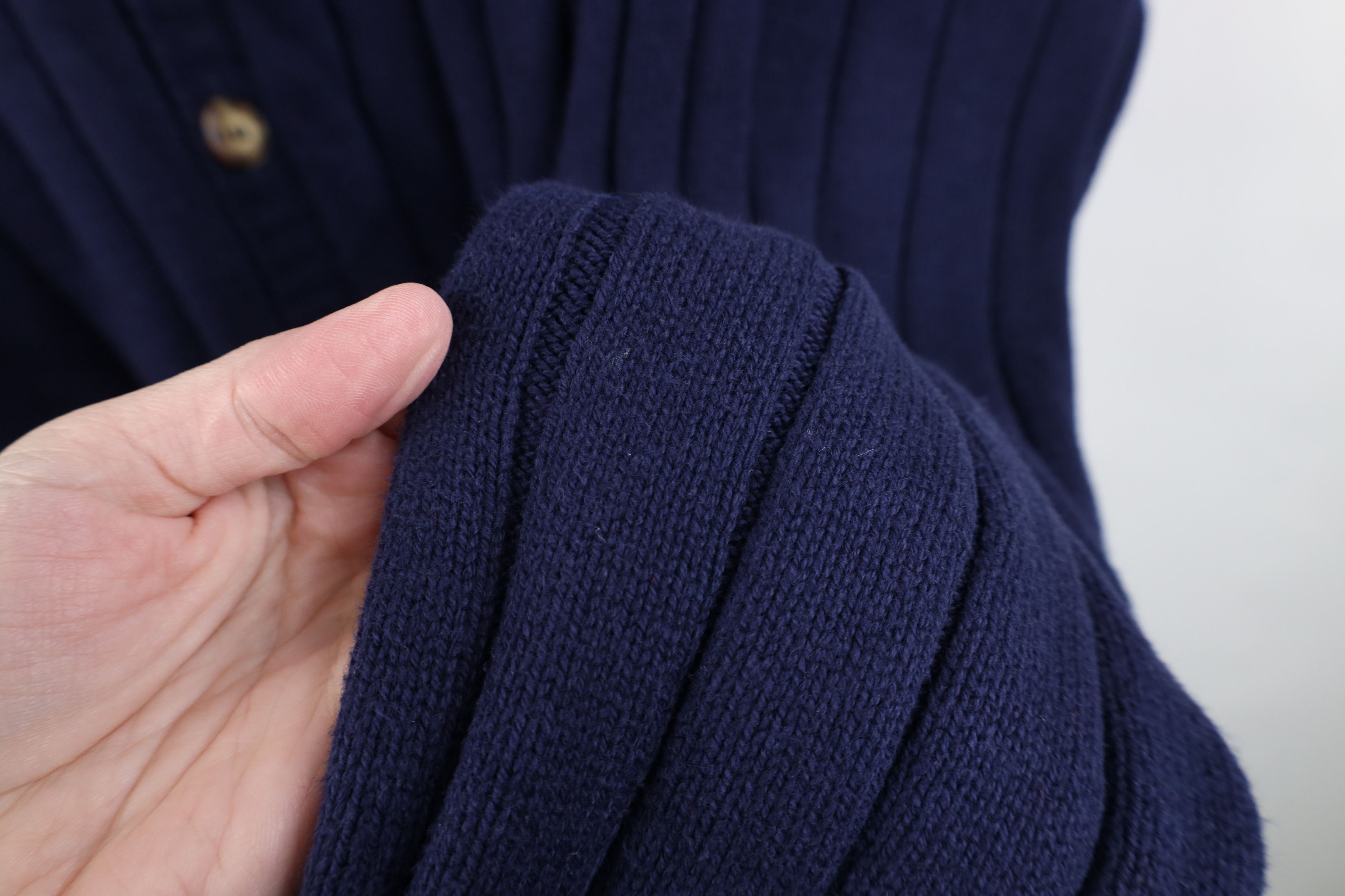 Vintage Vintage 90s Streetwear Cotton Ribbed Knit Cardigan Sweater Size US L / EU 52-54 / 3 - 8 Thumbnail