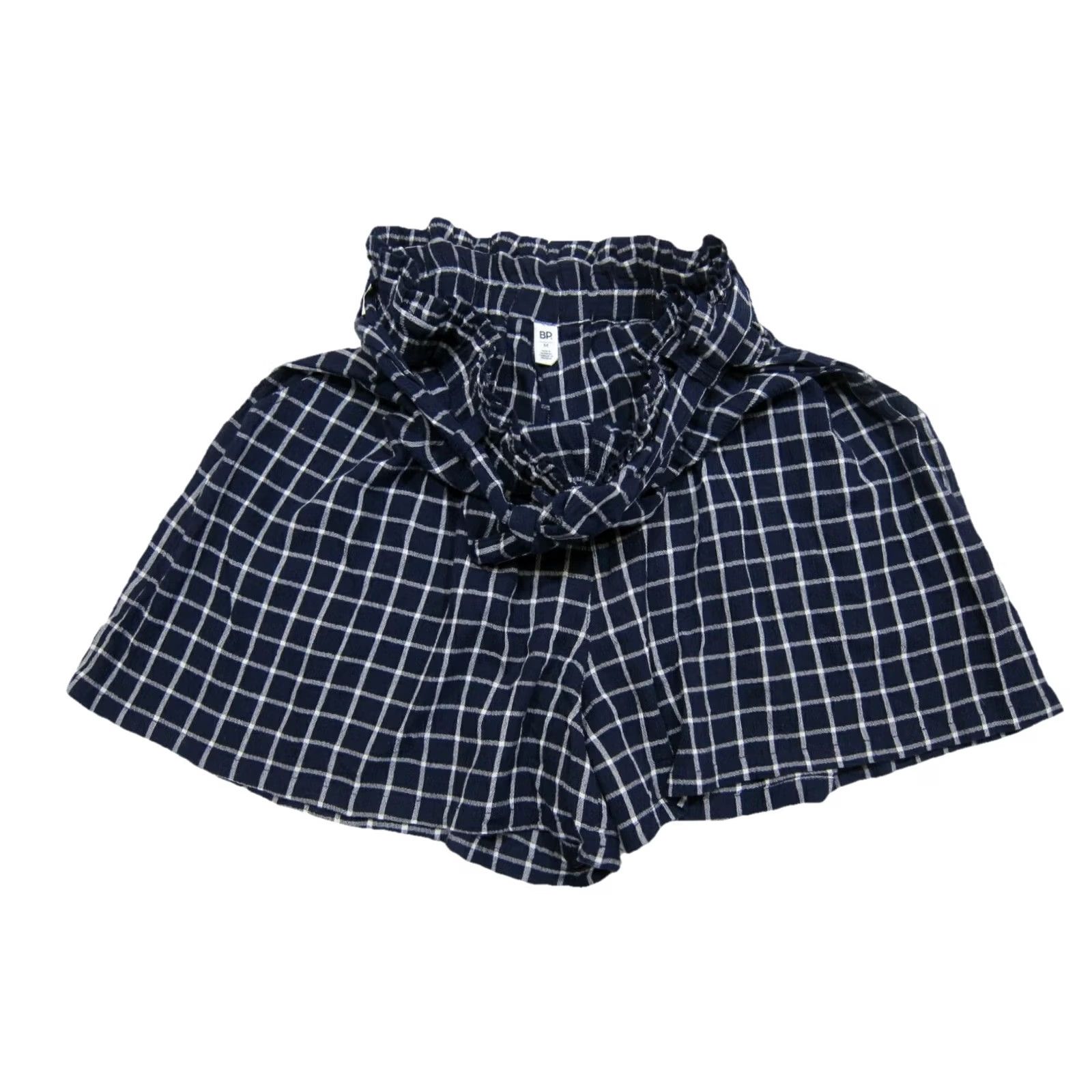 Vintage BP Rayon Blue White Plaid High Rise Waist Ruffle Tie Chino Shorts Women M Size 30" / US 8 / IT 44 - 5 Thumbnail