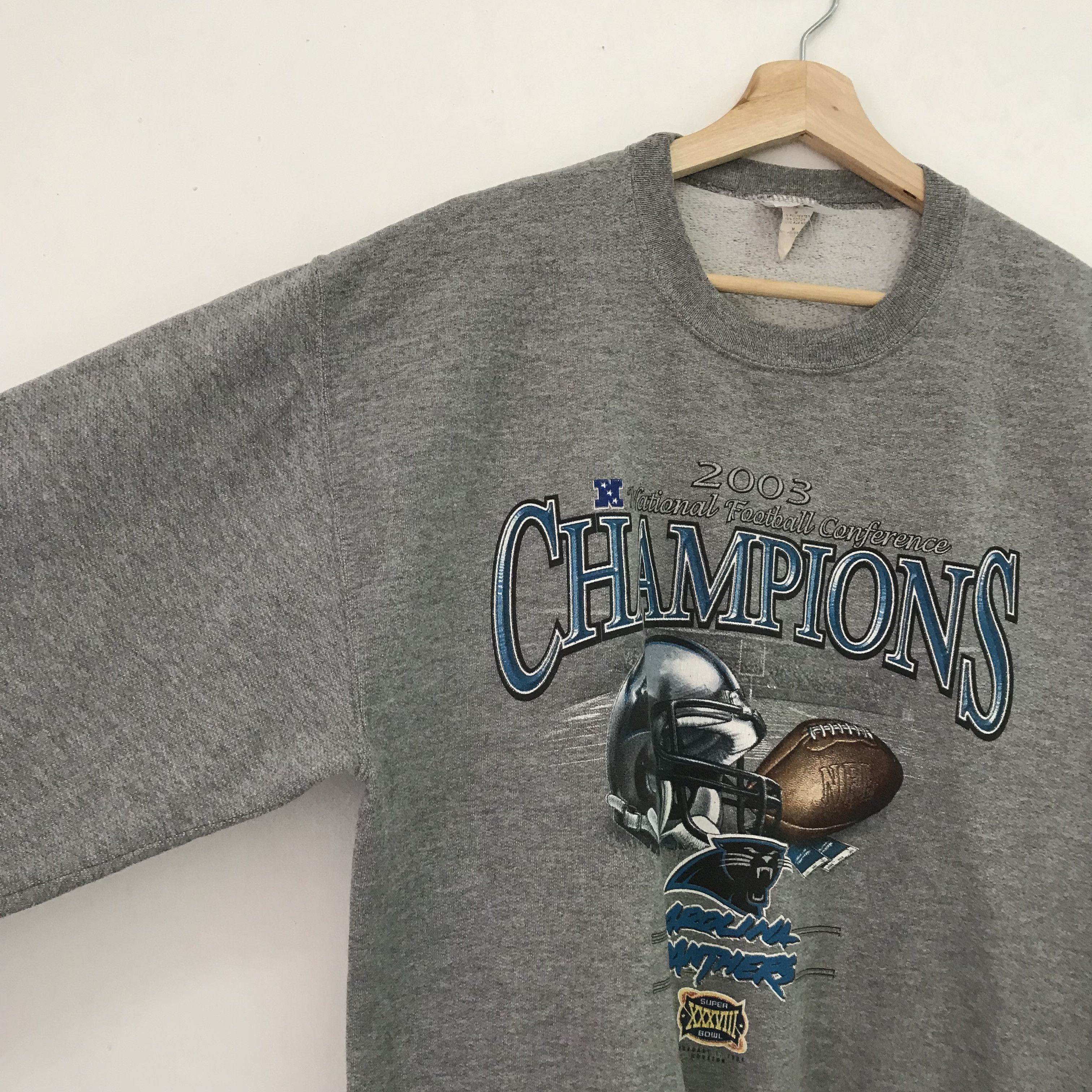 Vintage Vintage Carolina Panthers Gray Sweathsirt 372 Size US M / EU 48-50 / 2 - 4 Thumbnail