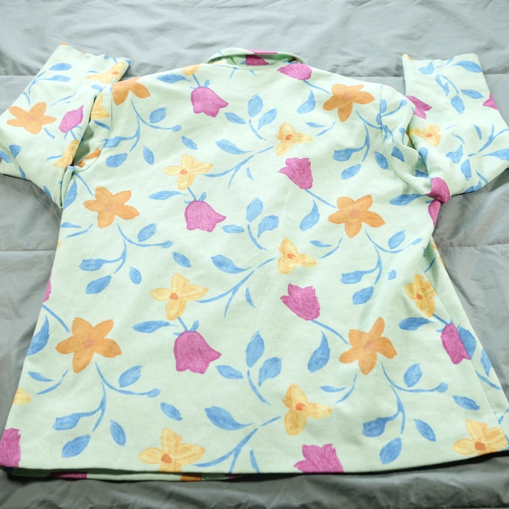 Vintage VINTAGE Patchington Blazer Womens 18 Green Floral Oversized Pastels Bright USA Blazer Women 18 Green Floral Oversized Pastels Bright USA Size XXL / US 16-18 / IT 52-54 - 4 Thumbnail