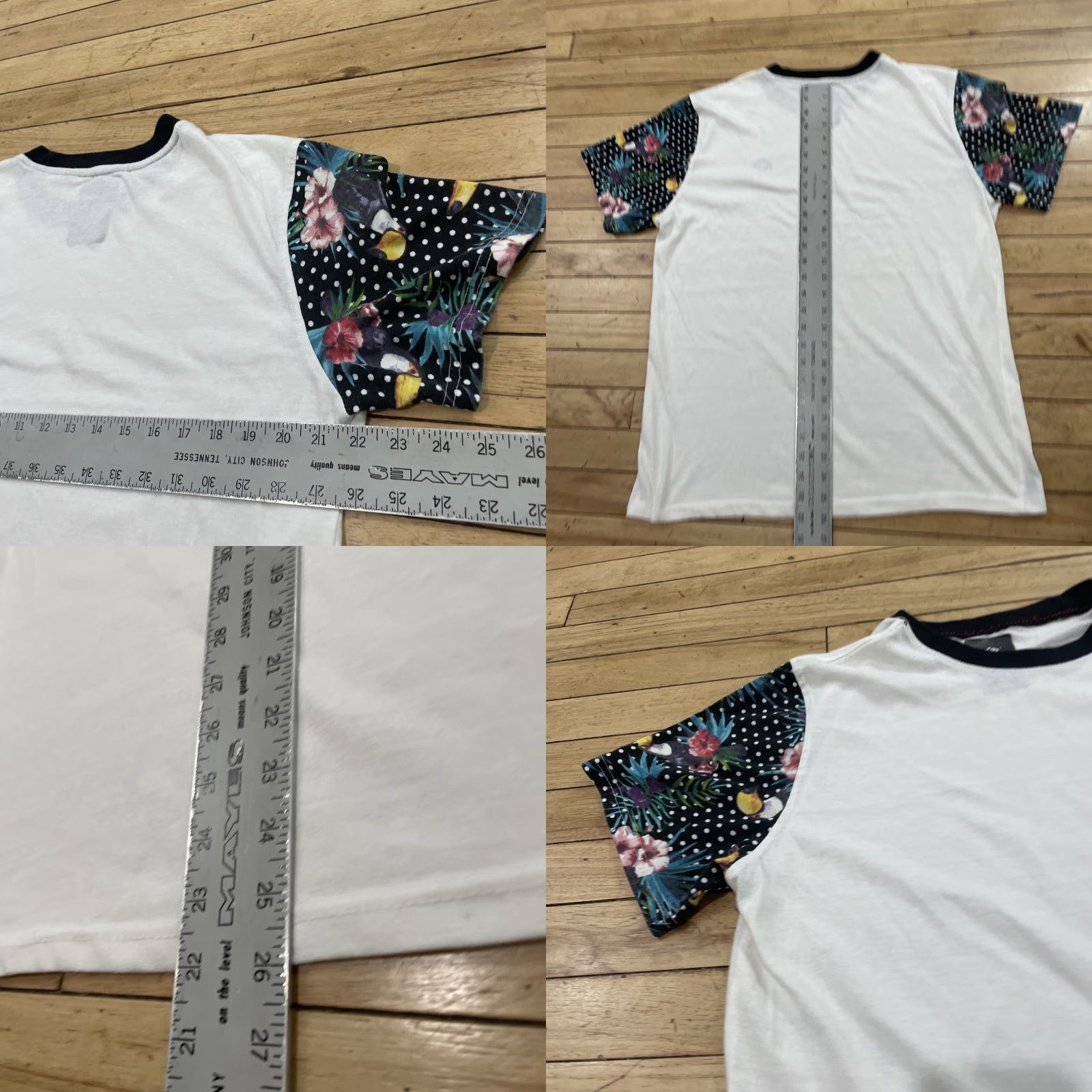 Enyce ENYCE T-Shirt Men L Floral Hawaiian Sleeve Toucan Bird Multicolor Short Sleeve Crew Neck Large Size US L / EU 52-54 / 3 - 8 Thumbnail