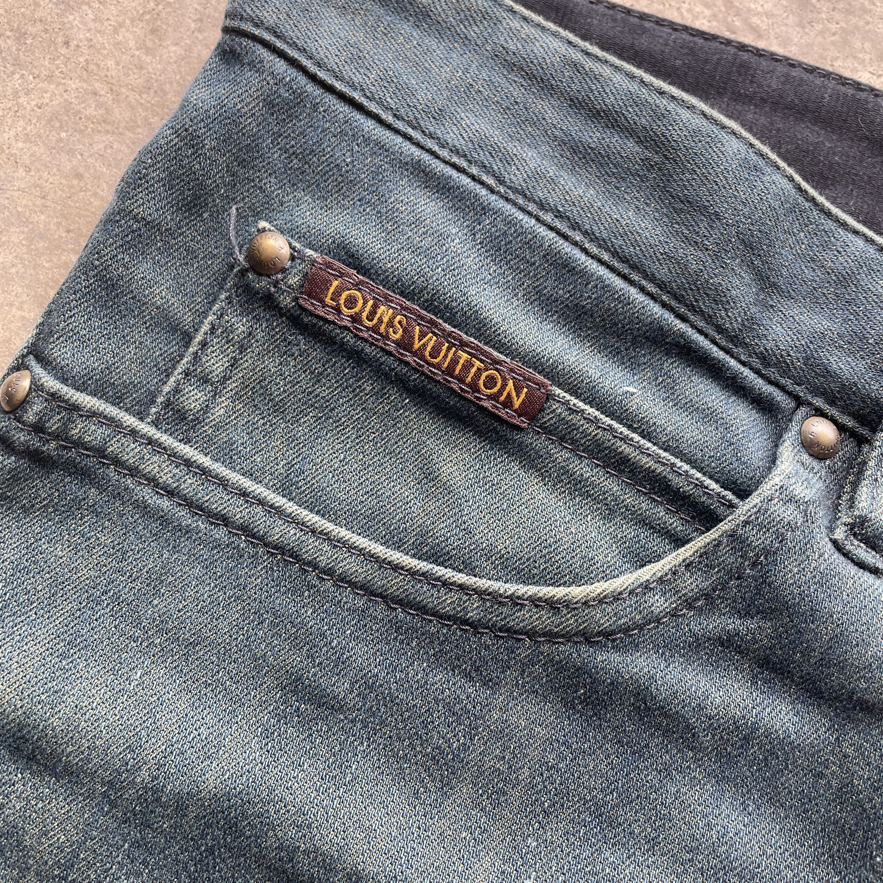 Louis Vuitton W34 VINTAGE LOUIS VUITTON (LV) FADED DENIM PANTS JEANS Size US 34 / EU 50 - 8 Thumbnail