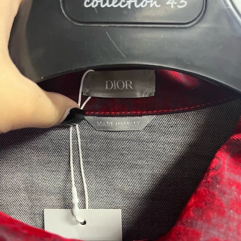 Dior Dior Red Cartoon Pattern Long Sleeve Shirt-2506 Size US M / EU 48-50 / 2 - 2 Thumbnail