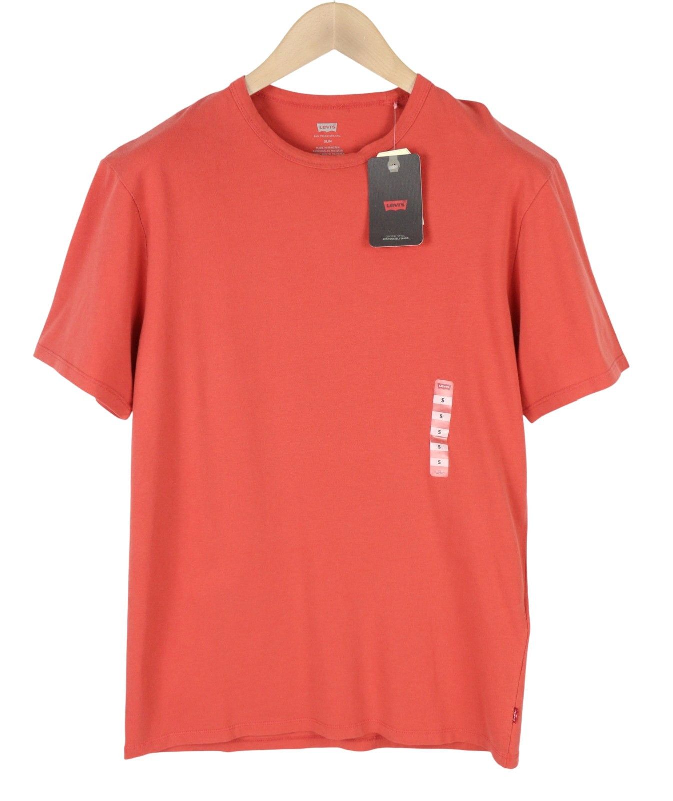 Levi's SLIM S Red Tricot Cotton Crew Neck T-Shirt 87855 Size US S / EU 44-46 / 1 - 3 Thumbnail