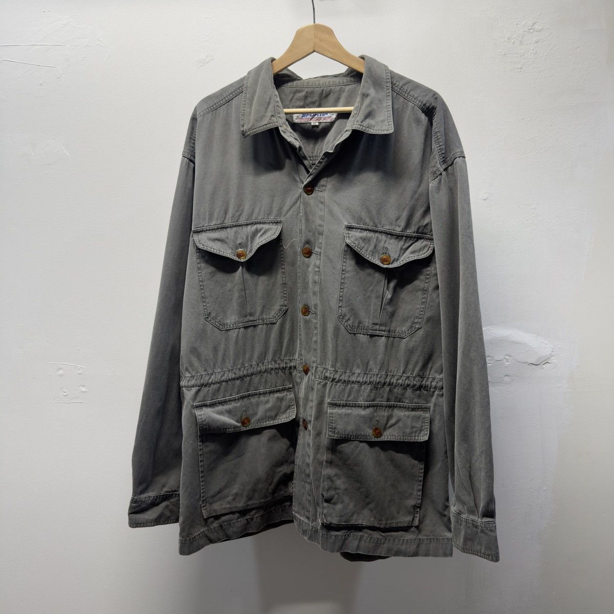 Vintage Faded Grey Cotton Jacket ERD Grunge Chrome Size US XL / EU 56 / 4 - 6 Thumbnail