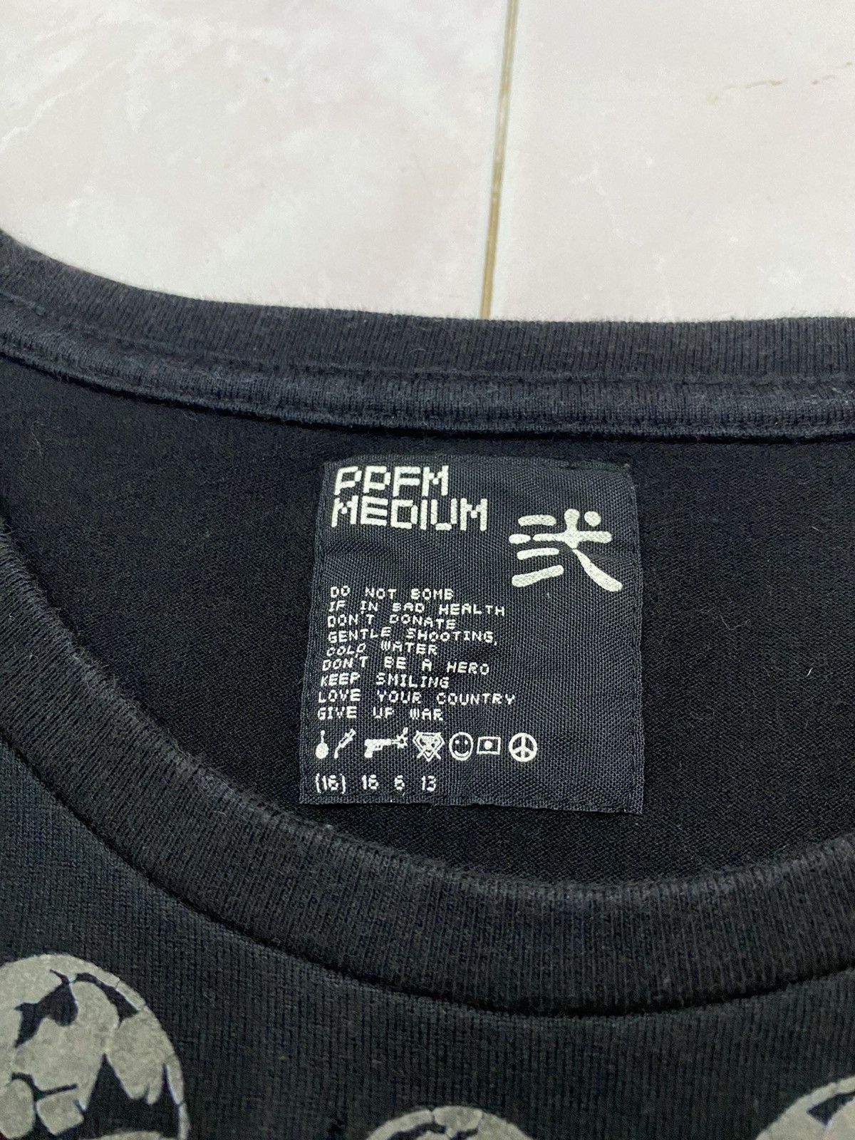 Japanese Brand 💥RARE💥 PPFM Skulls Distress / Bullets Sedi Punk Tee Size US M / EU 48-50 / 2 - 5 Thumbnail