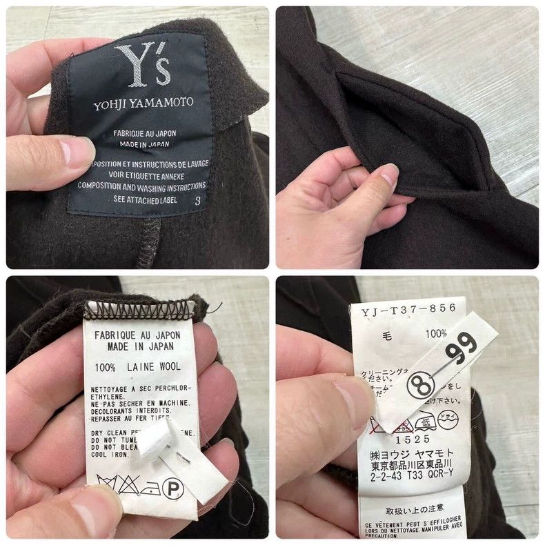 Y's Y's Ultra-unique fulling double-layer waisted wool trench Size US L / EU 52-54 / 3 - 8 Thumbnail