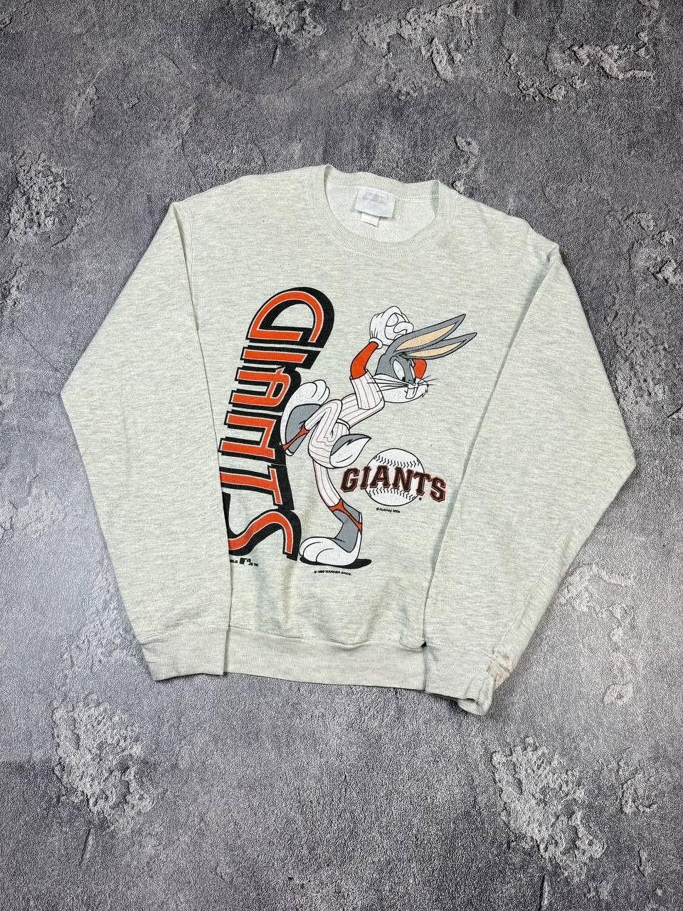 Nutmeg Vintage 90s Looney Tunes MLB Giant USA Retro Sweatshirt Size US M / EU 48-50 / 2 - 2 Thumbnail