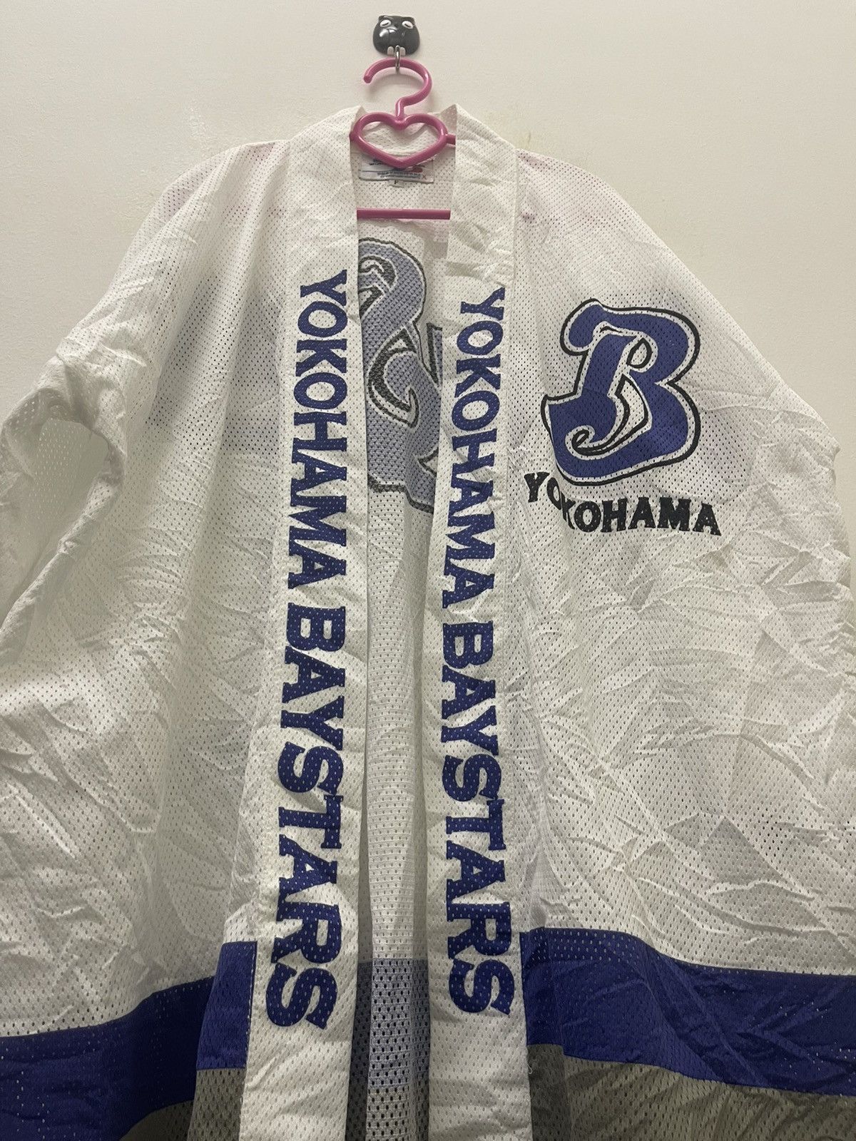 Japanese Brand Rare Vintage YOKOHAMA BAYSTARS Spell Out Big Logo Kimono Size US XL / EU 56 / 4 - 2 Thumbnail