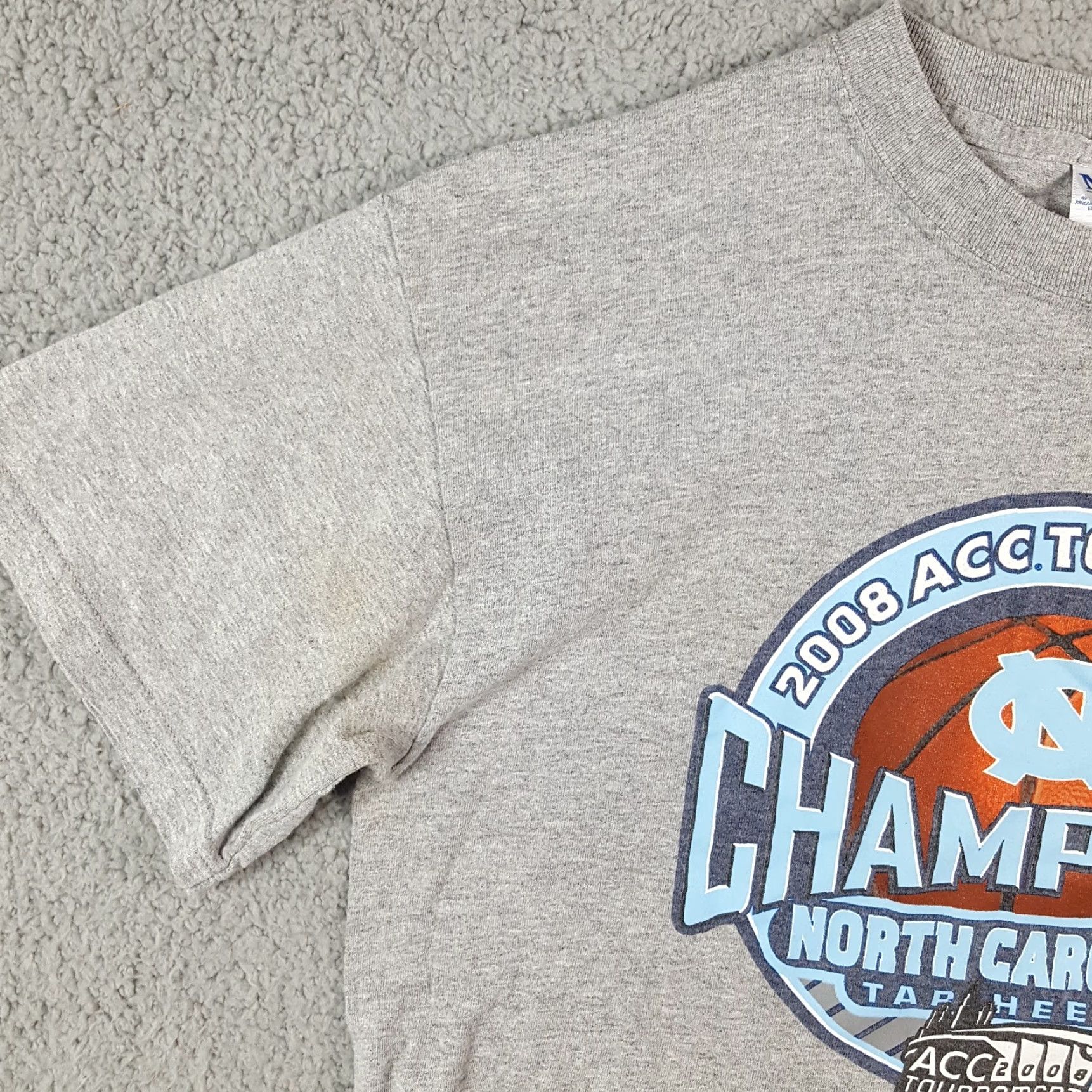 Vintage VINTAGE NCAA Basketball T-Shirt Men Medium Gray 2008 NC State ACC Champions Retro College Sports Y2K Size US M / EU 48-50 / 2 - 4 Thumbnail