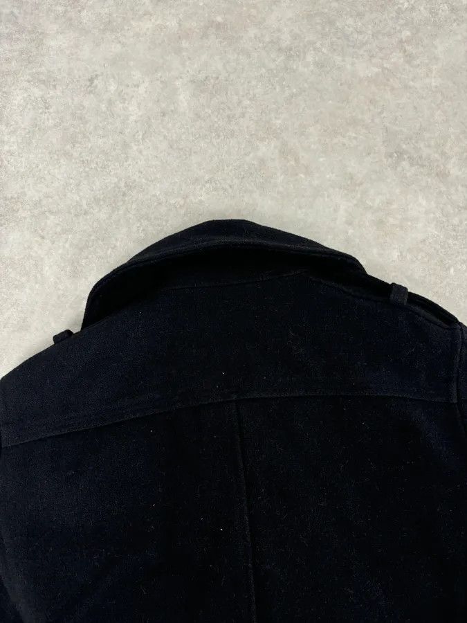Diesel 2010s Diesel Black Buttoned Officer Wool Peacoat Size US M / EU 48-50 / 2 - 6 Thumbnail