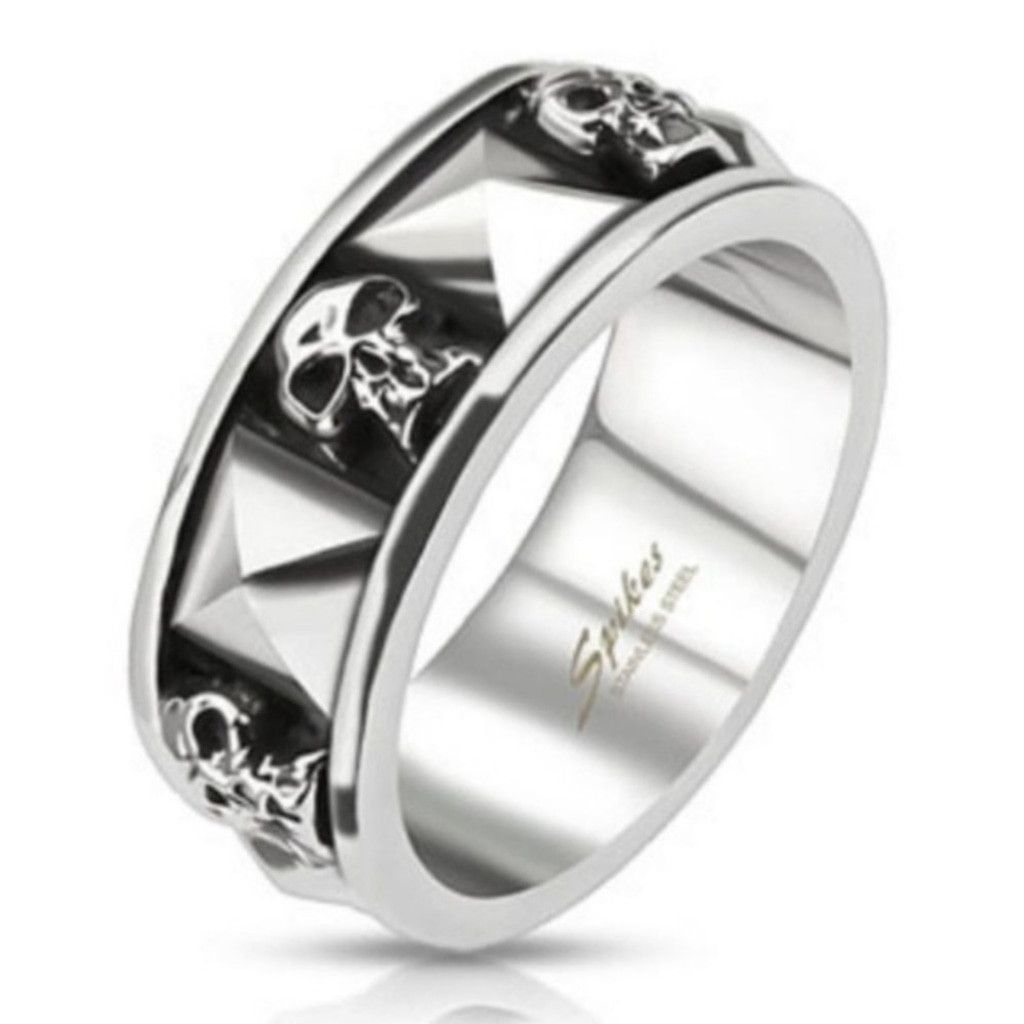 Spikes and sparrow 316L stainless steel‎ skull ring 9 Size ONE SIZE - 1 Preview