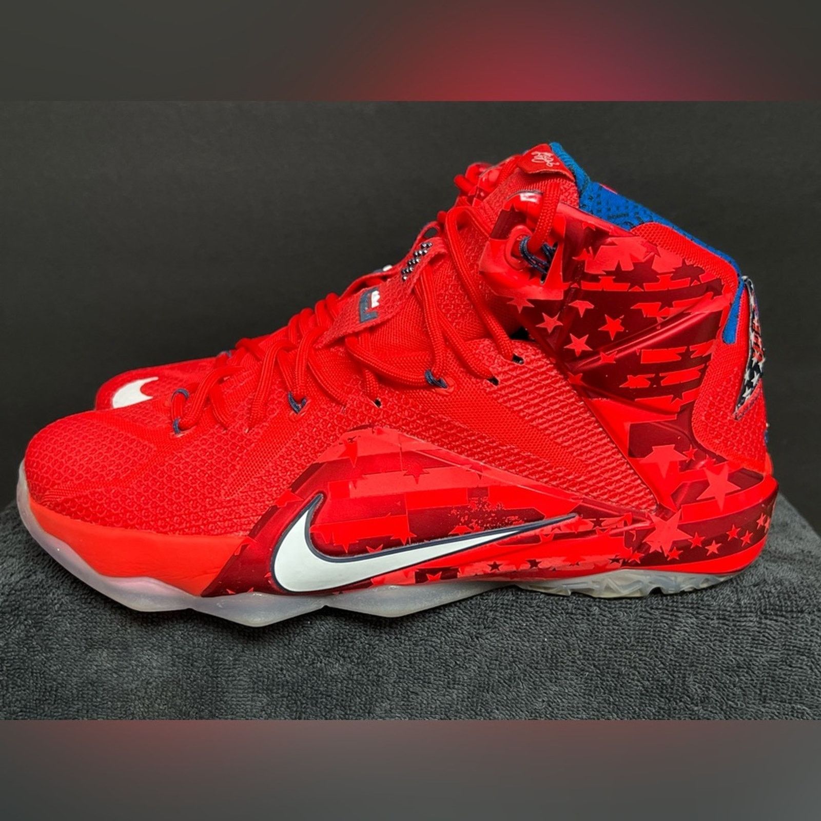 Nike Nike Lebron XII 12 Independence Day Men's 11 Shoes WORN 1X Size US 11 / EU 44 - 1 Thumbnail