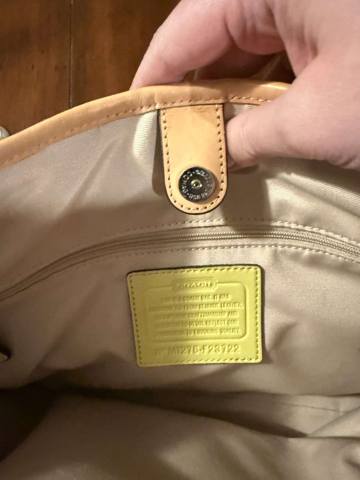 Coach Y2K Era Coach Two Way Tote in Lime Green Size ONE SIZE - 11 Thumbnail