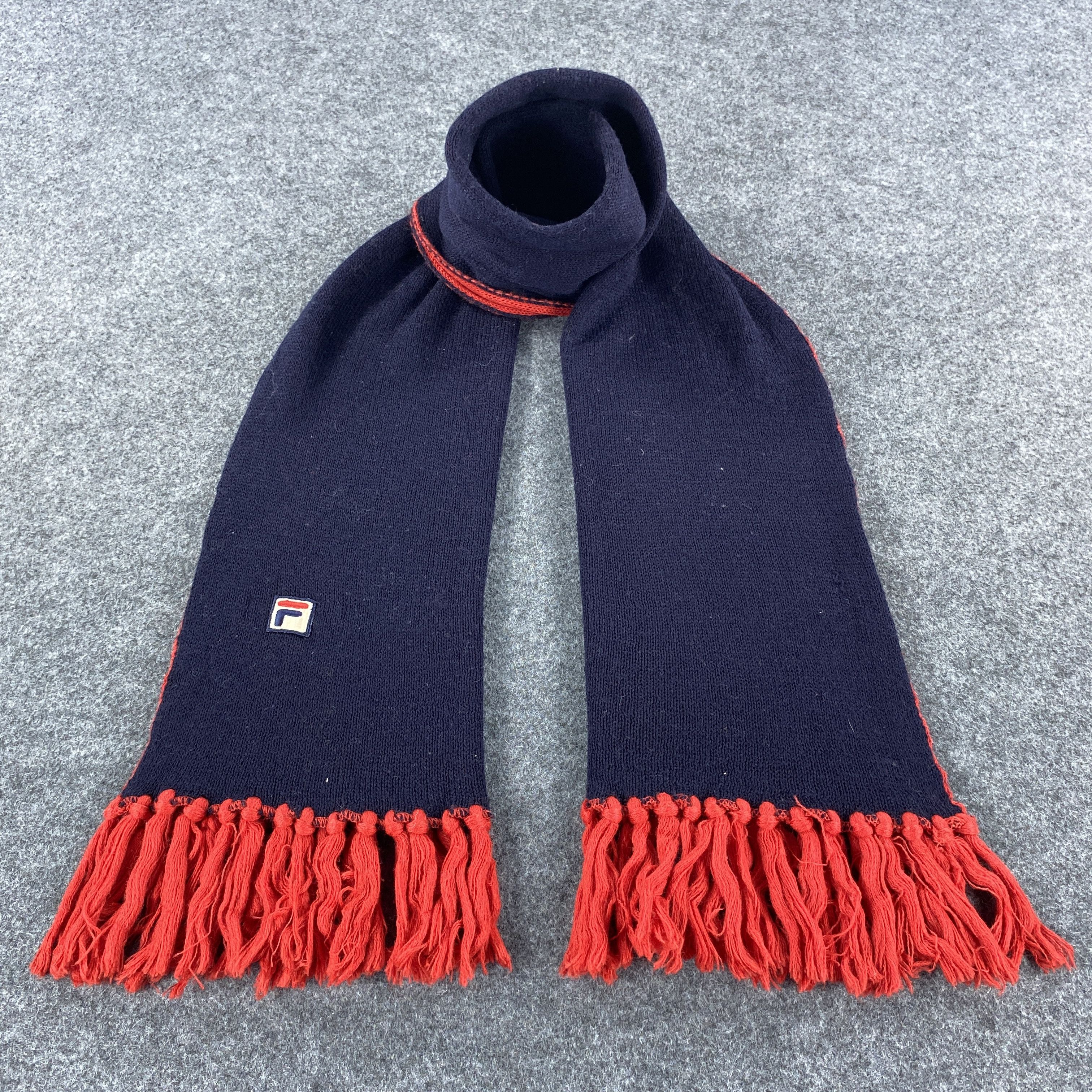 Fila × Vintage FILA Scarf # Muffler # Neckwear # D431 Size ONE SIZE - 1 Thumbnail