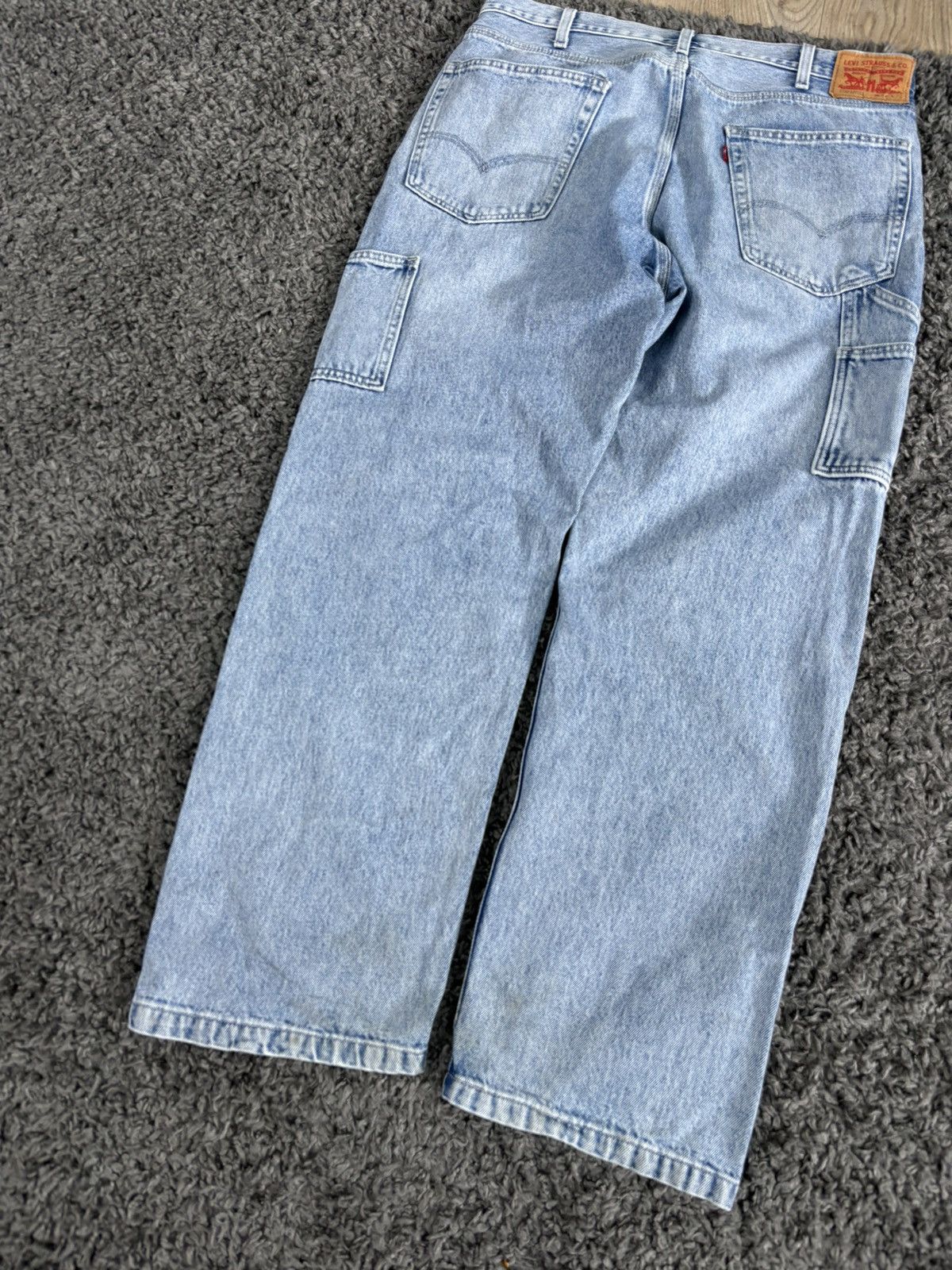 Japanese Brand × Levi's Vintage Denim Pants Faded Wide Leg Carpenter Levis Japanese Size US 34 / EU 50 - 2 Thumbnail