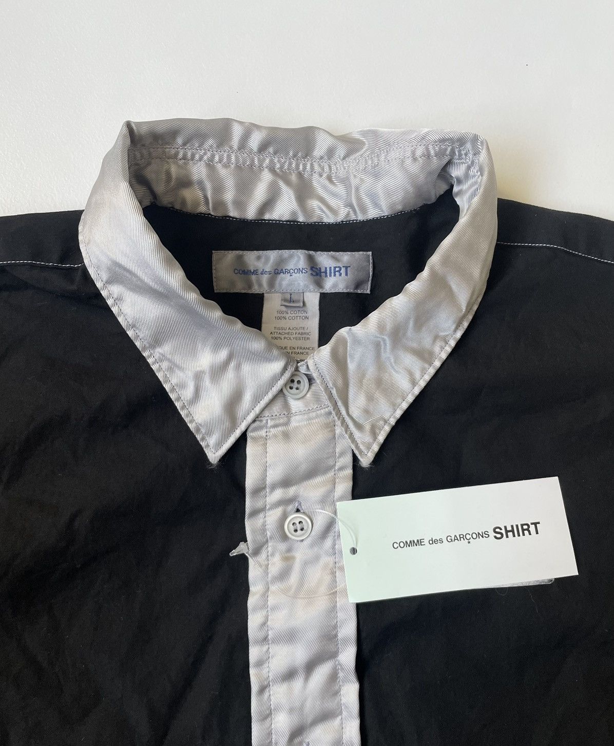 Comme des Garcons Contrast Stitch Front Stripe Shirt Size US L / EU 52-54 / 3 - 3 Thumbnail