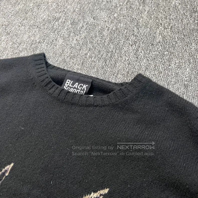 Yohji Yamamoto Yohji Yamamoto Prajna Grimace Black Sweater Size US L / EU 52-54 / 3 - 2 Thumbnail
