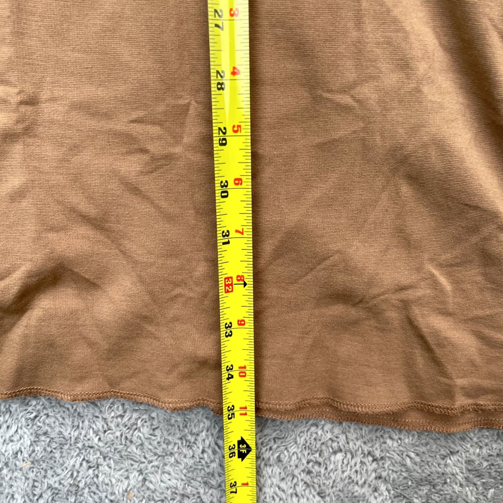 Free People Free People Womens Small Brown Beach A Line Mock Neck Stretch Cocktail Dress Size S / US 4 / IT 40 - 6 Thumbnail