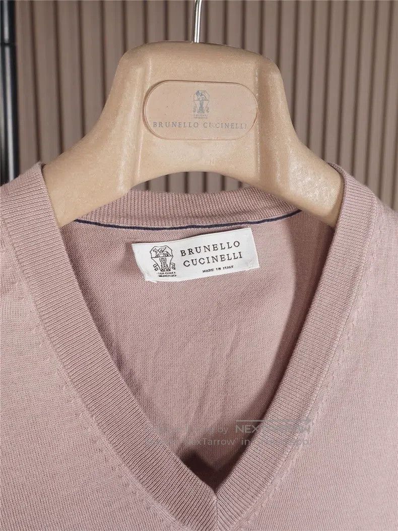 Brunello Cucinelli Brunello Cucinelli Sea Island Cotton Knit Shirt Size US M / EU 48-50 / 2 - 2 Thumbnail