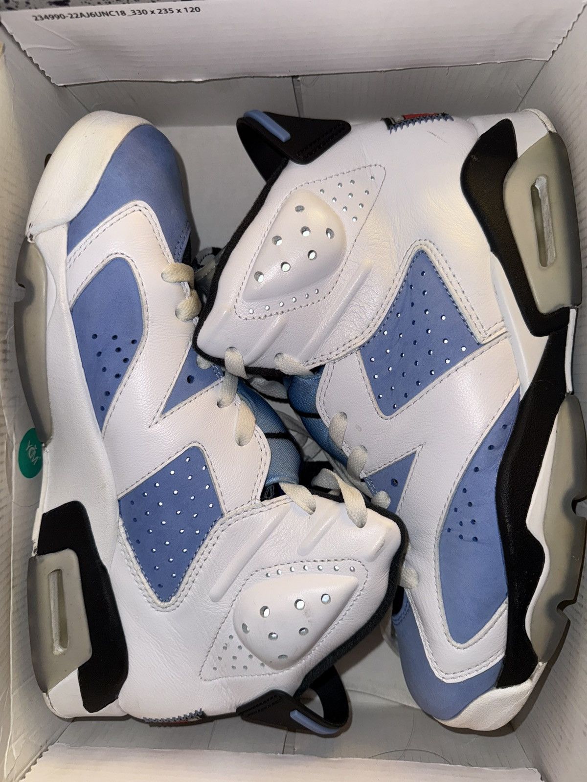 Jordan Brand Air Jordan 6 Retro “UNC Home” VVNDS! OG Box, Lace Locks sz9 Size US 9 / EU 42 - 7 Thumbnail