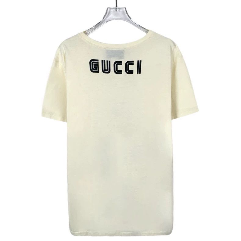 Gucci Gucci Logo rabbit print round-neck beige cotton short-sleev Size US XS / EU 42 / 0 - 2 Thumbnail