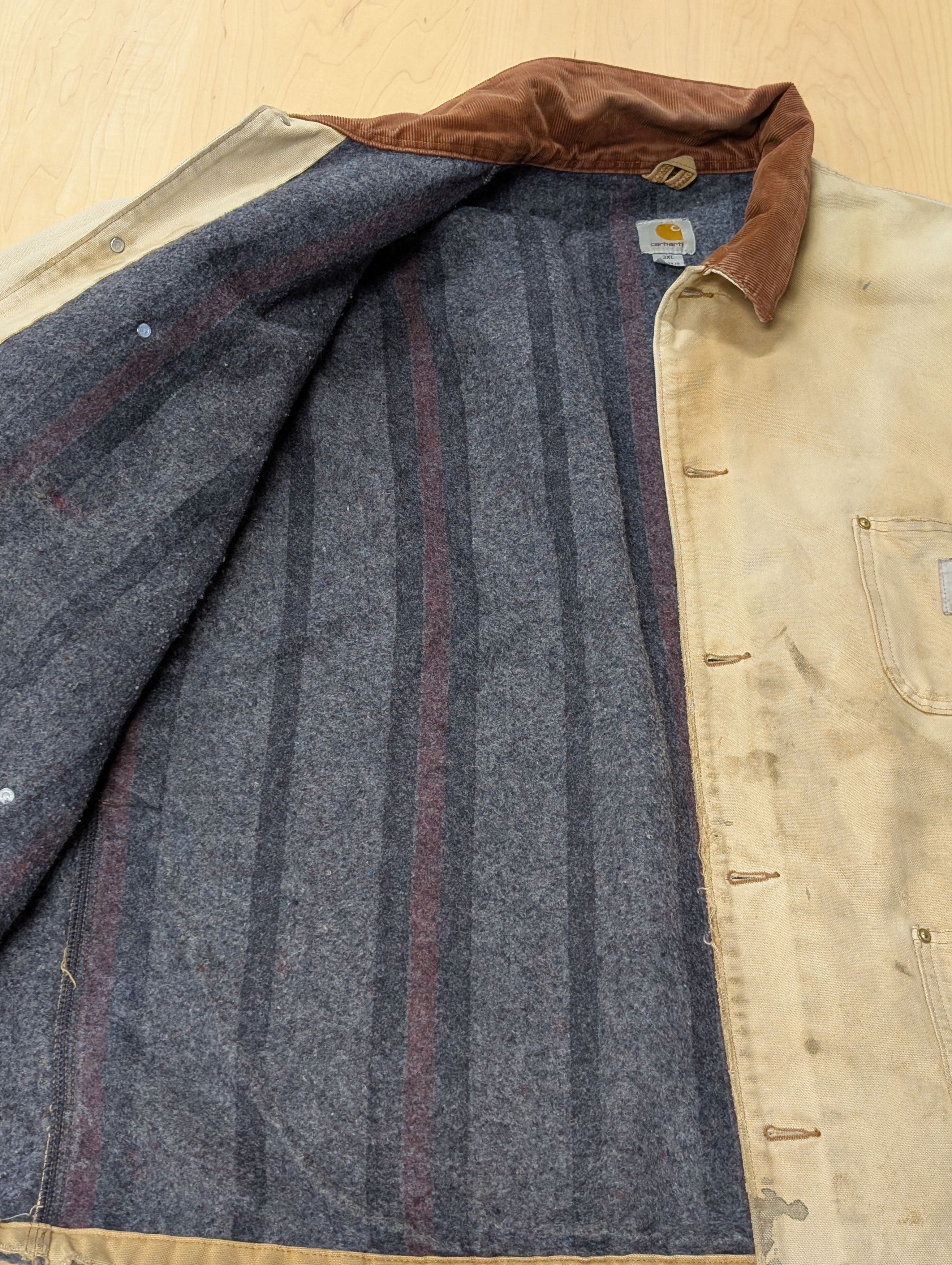 Carhartt Vintage Distressed 1980's Carhartt Chore Coat 3XL Size US XXL / EU 58 / 5 - 3 Thumbnail