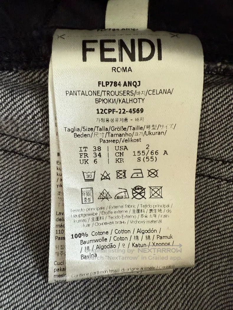 Fendi Fendi Grey Vintage Distressed Mid-waist Flare Jeans Size 25" / US 0 / IT 36 - 4 Thumbnail