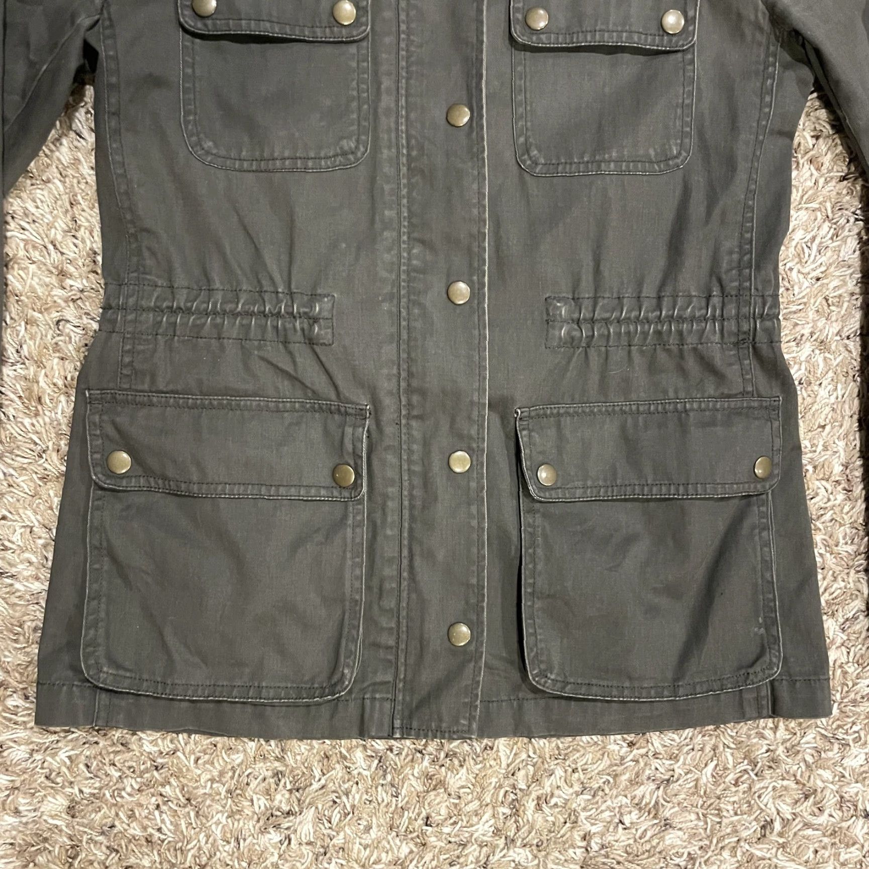 J.Crew J. Crew Relaxed Boyfriend Field Jacket Womens Small Green Utility Pockets C0717 Size S / US 4 / IT 40 - 4 Thumbnail