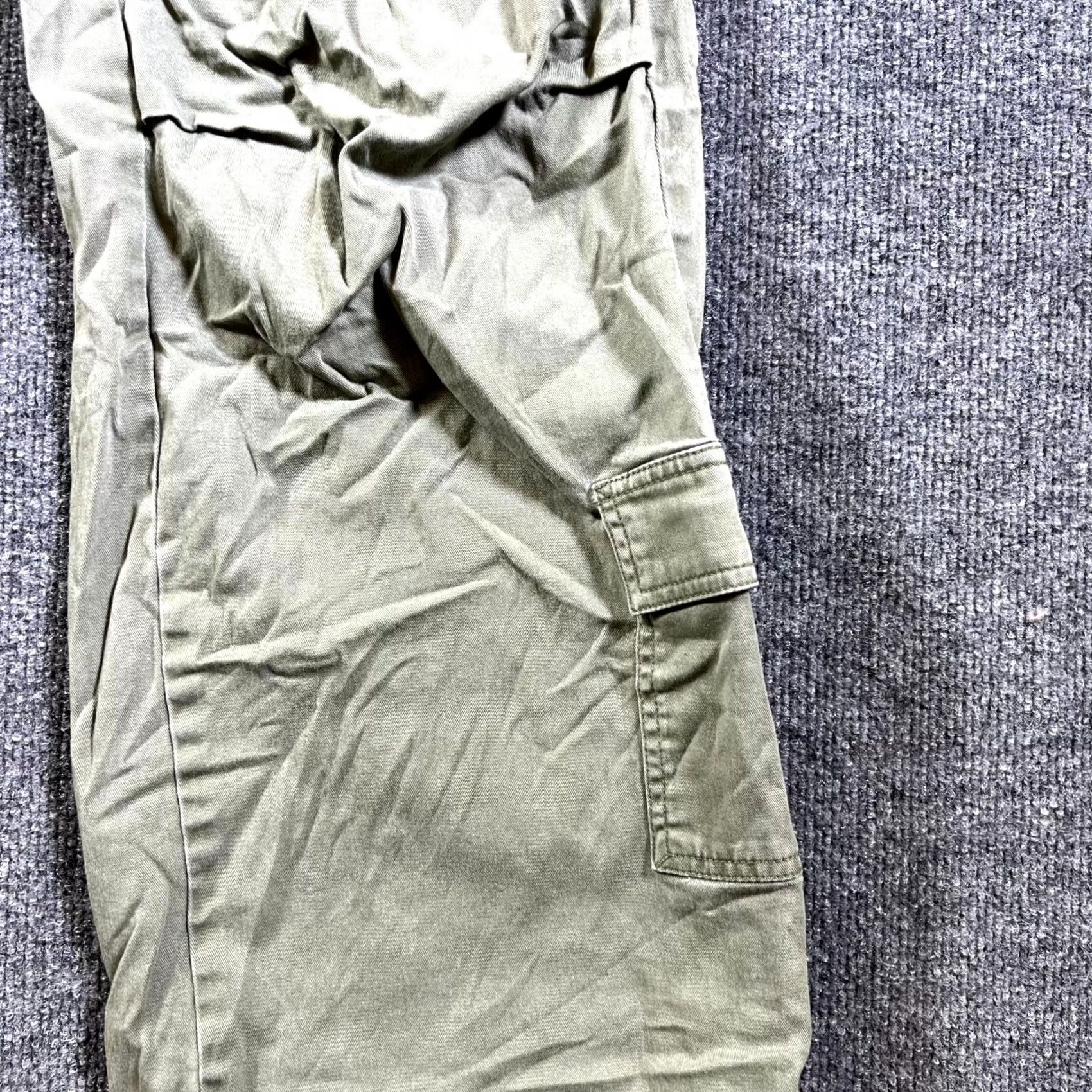 Vintage Wild Fable Cargo Pants Women M Olive Green Cotton Utility Pockets Hiking Camping Size 32" / US 10 / IT 46 - 6 Thumbnail