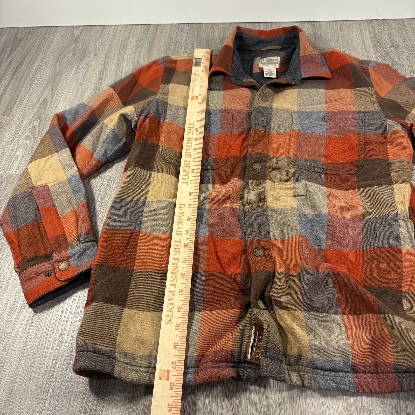 L.L. Bean L.L. Bean Men's Fleece Lined Flannel Shirt Jacket Pla Blue M Size US L / EU 52-54 / 3 - 6 Thumbnail