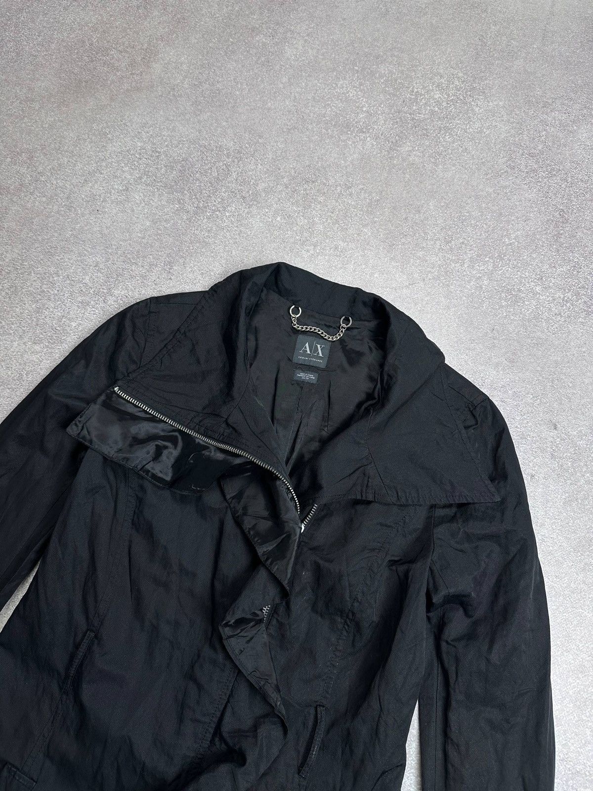 Armani Vintage Armani Exchange Woman's Grunge Trench Jacket XS Size XS / US 0-2 / IT 36-38 - 3 Thumbnail