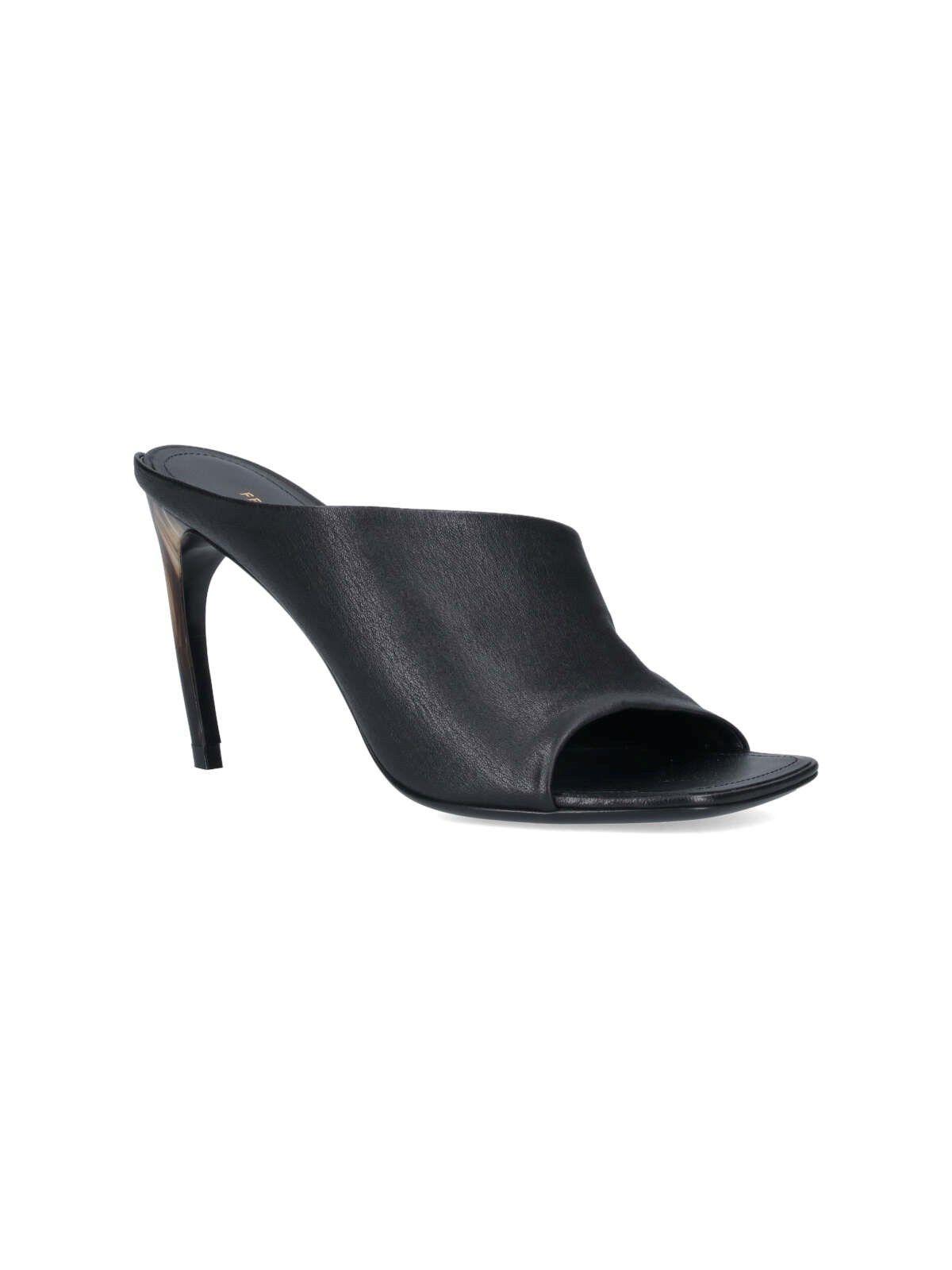 Salvatore Ferragamo o1s1rm0924 Curved Heel Slide in Black Size US 7 / IT 37 - 2 Thumbnail