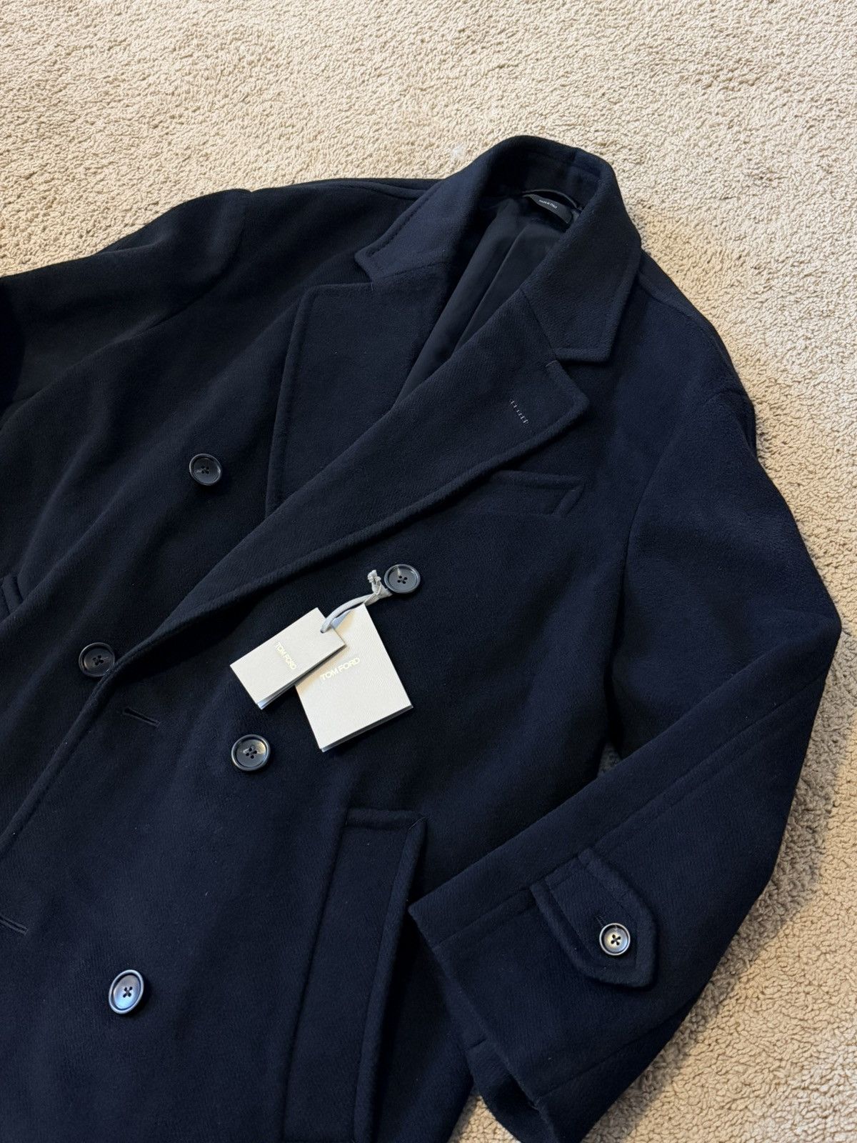 Tom Ford [NWT] TOM FORD Double-Breasted Virgin Wool Felt Coat Size US L / EU 52-54 / 3 - 4 Thumbnail