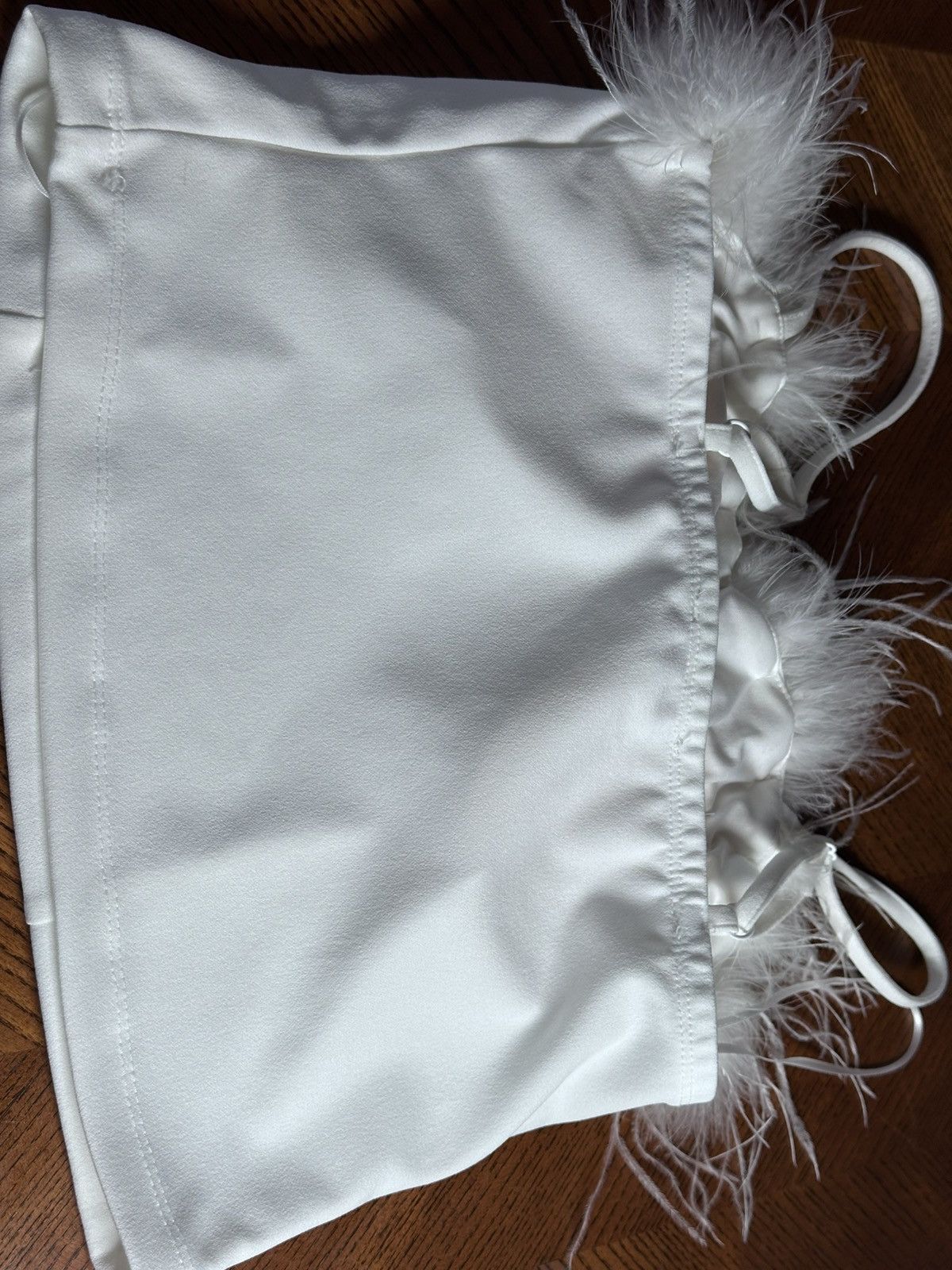 Other Honey & Sparkle Feather Trim Pull-On Corset Top Size M / US 6-8 / IT 42-44 - 4 Thumbnail