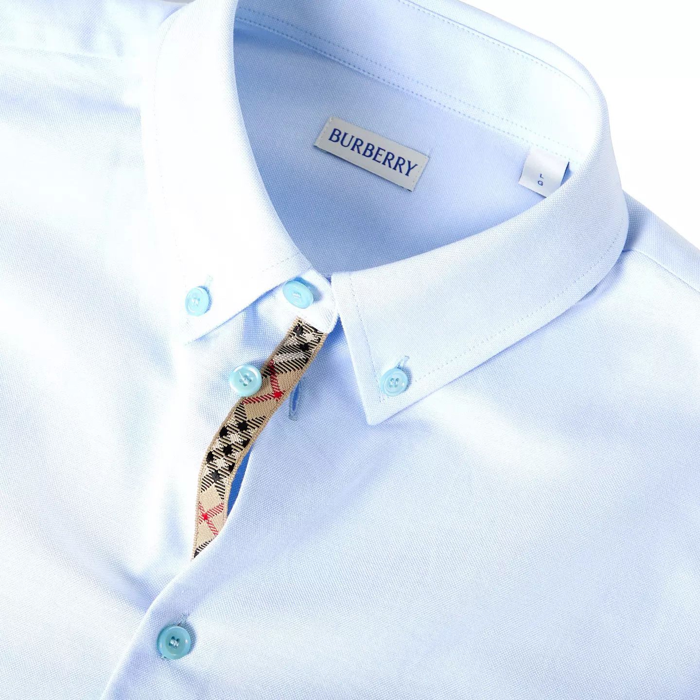 Burberry o1g2r1mq0426 Standric Long Sleeve Plain Shirt in Blue Size US L / EU 52-54 / 3 - 5 Thumbnail