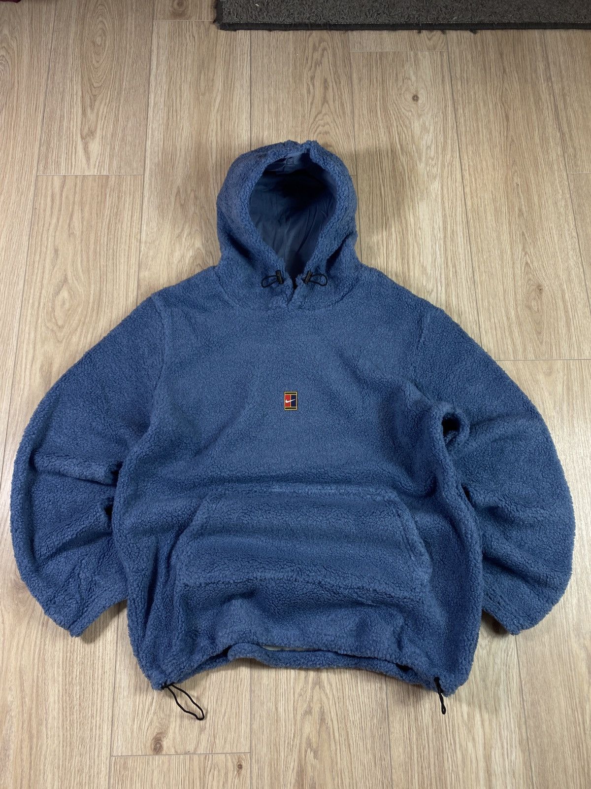 Nike × Vintage Vintage Nike Court Hoodie Center Logo Fleece Hoodie Y2K Boxy Size US M / EU 48-50 / 2 - 3 Thumbnail