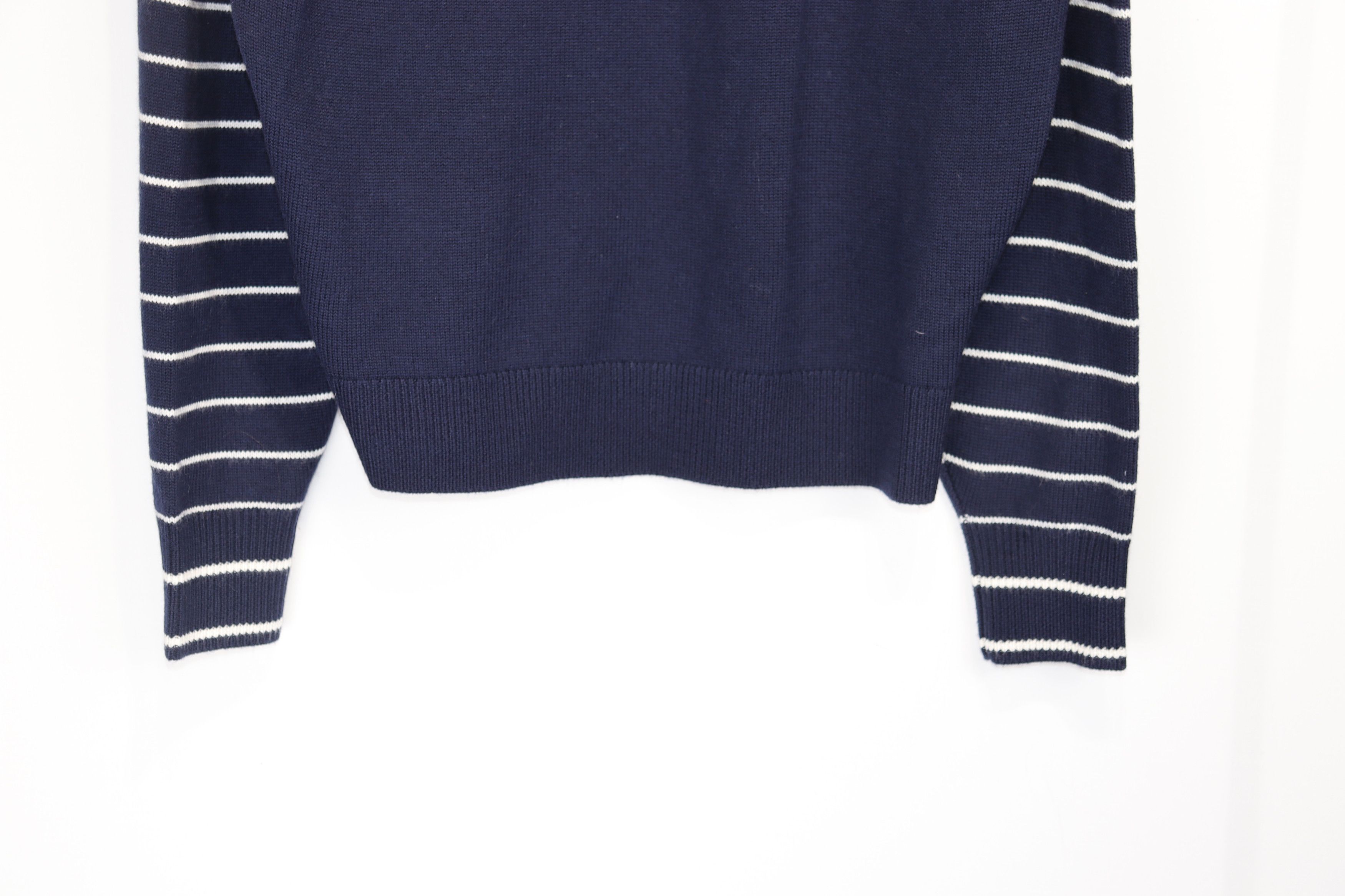 JW Anderson o1rshd1 Logo Knitwear in Navy/Ice Blue Size US M / EU 48-50 / 2 - 12 Thumbnail