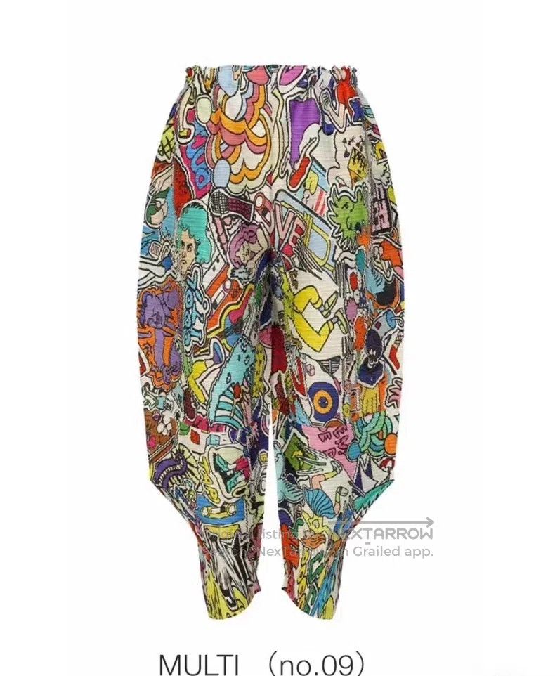 Issey Miyake Issey Miyake size:3 Graffiti Chicken Leg Pants Size 22" - 1 Thumbnail