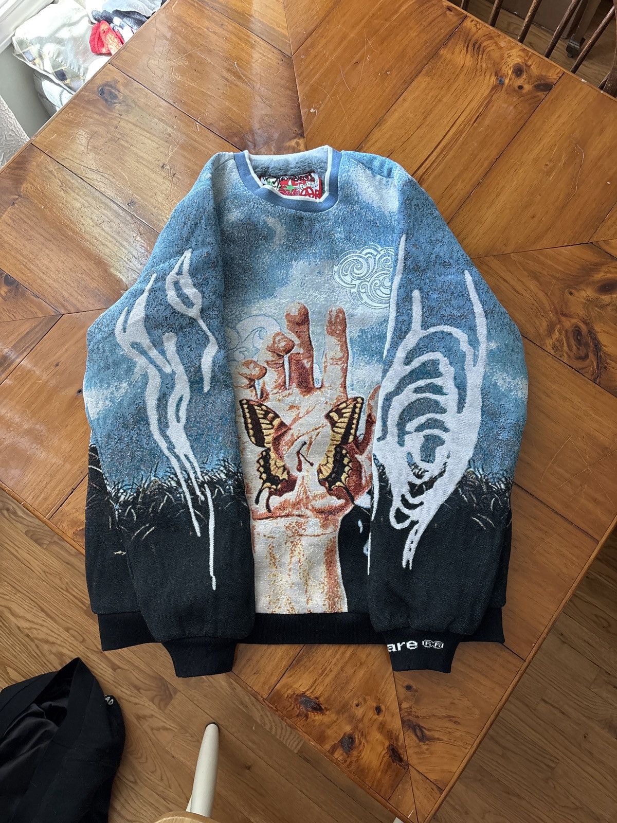 Other VERYRARE Crucified//Butterfly Jacquard Crewneck Size US S / EU 44-46 / 1 - 1 Thumbnail